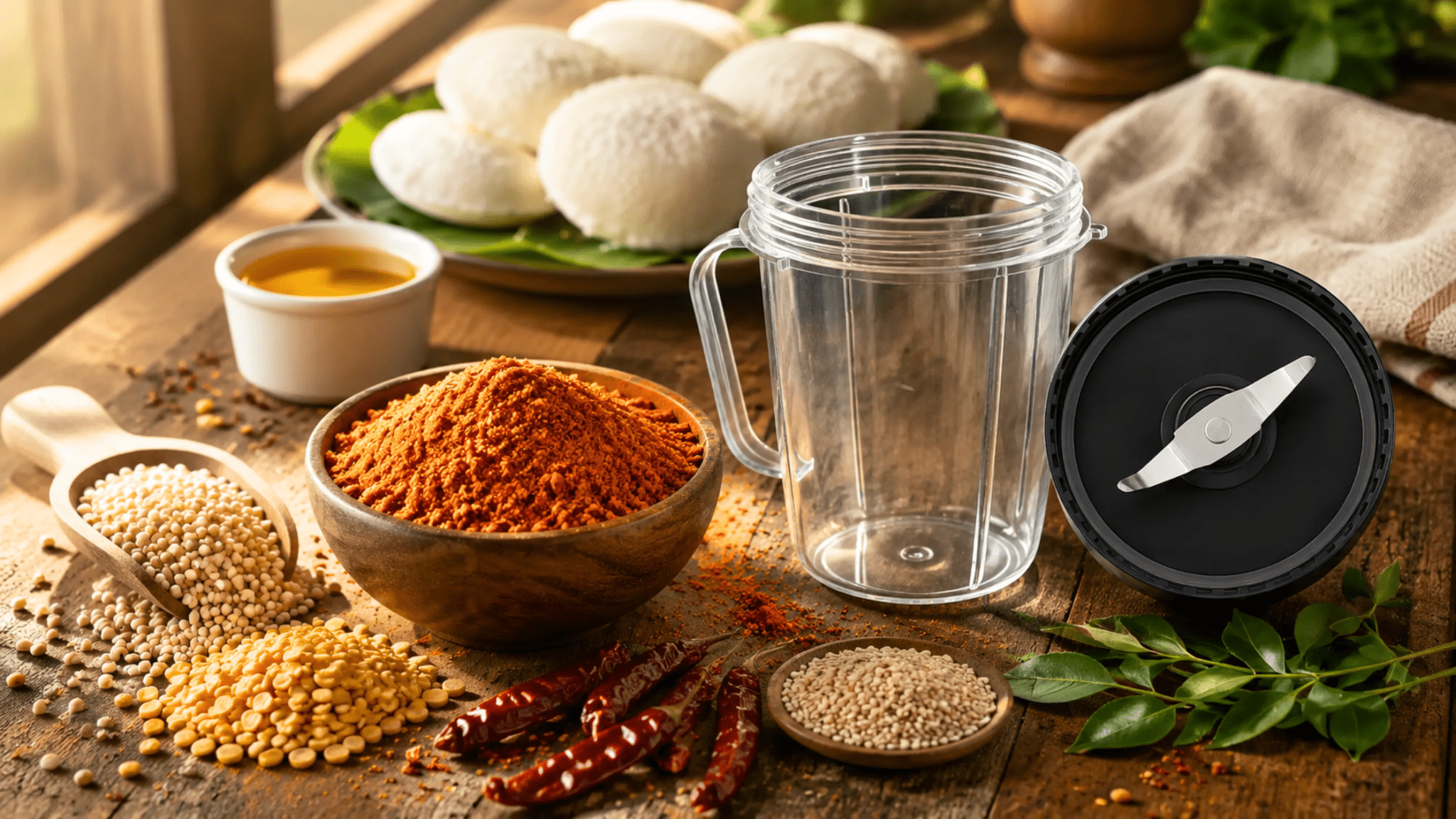 Idli Podi in Bullet Jar - Easy Home Made - Twin Palmyra