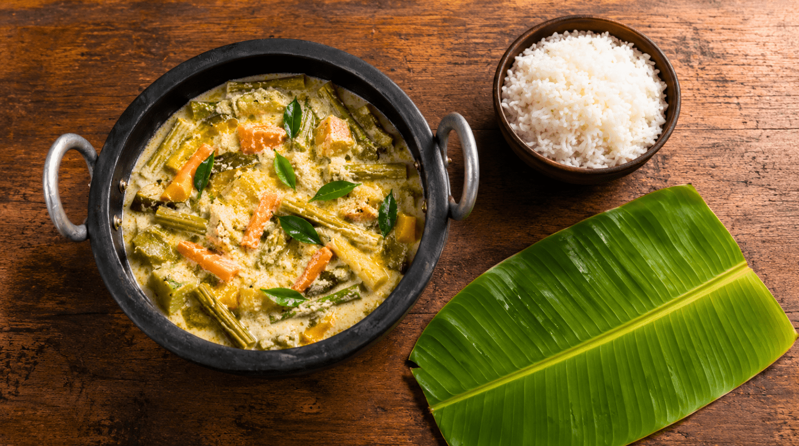 Traditional Kerala Avial Recipe in a Twin Palmyra Clay Kadai - Twin Palmyra