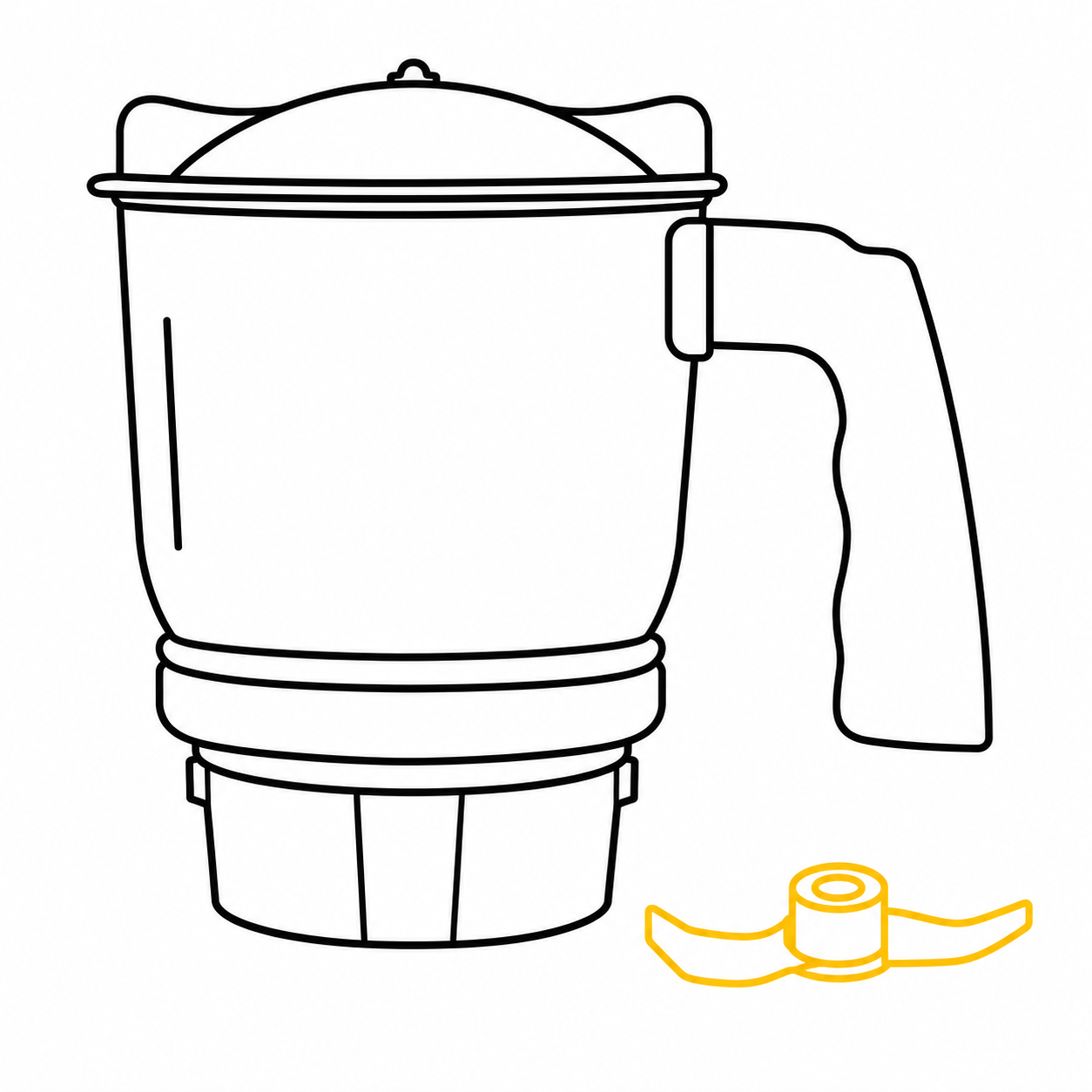 Stainless steel mixer grinder jars — chutney wet dry and taper jars for Indian mixers