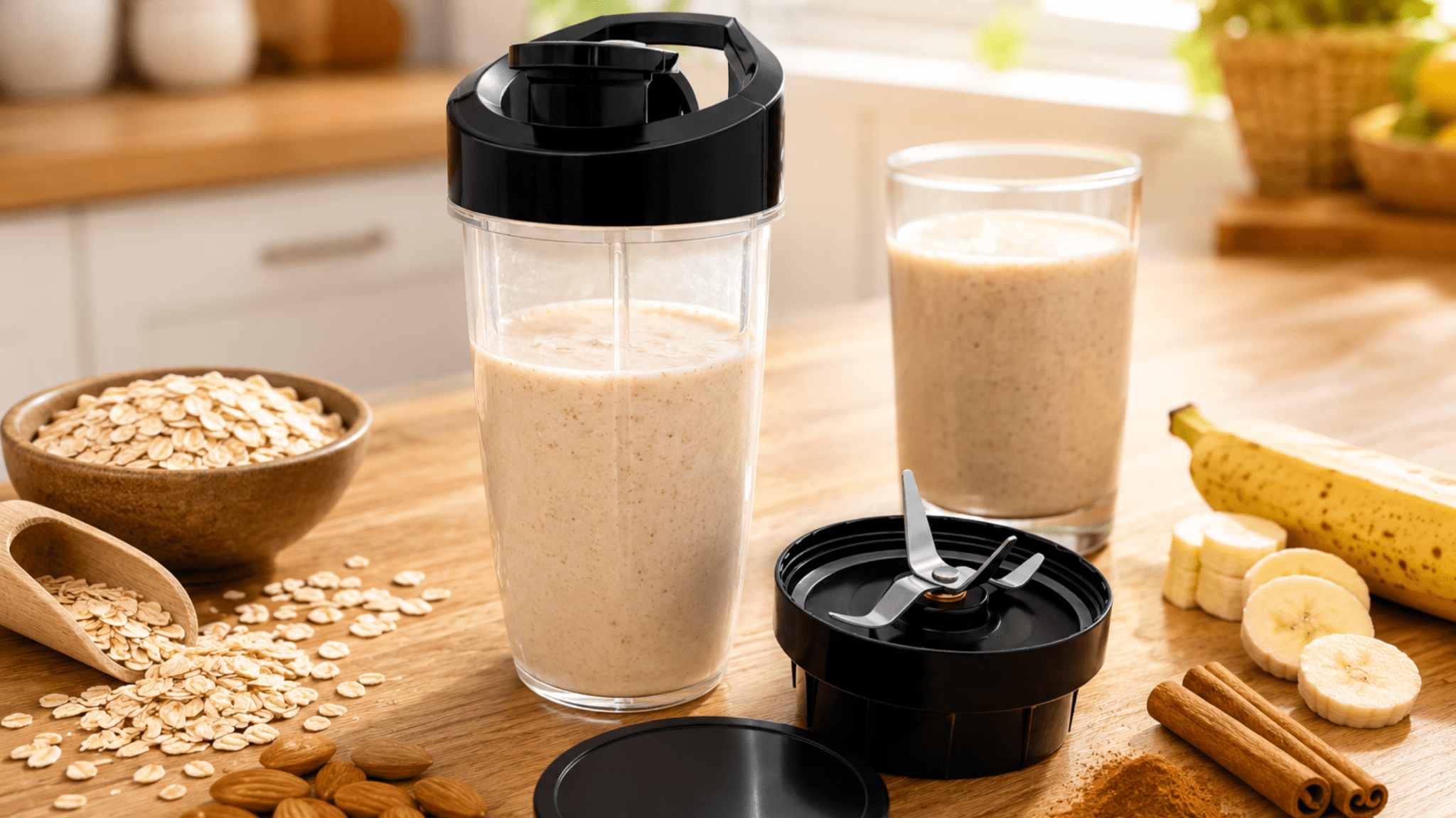 Healthy Oats Smoothie with Bullet Jar - Twin Palmyra