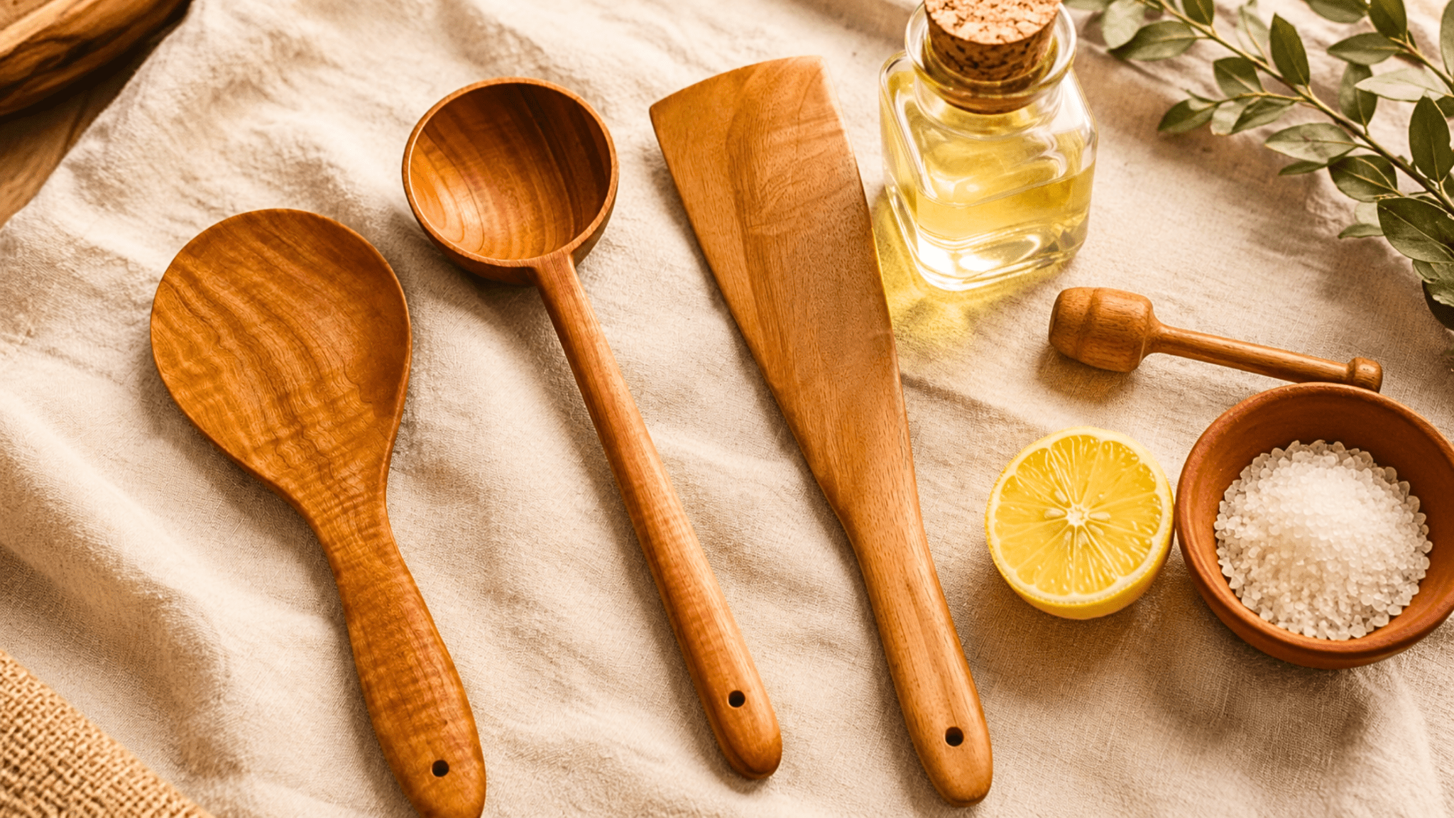 How to Clean and Care for Wooden Spoons Naturally? - Twin Palmyra