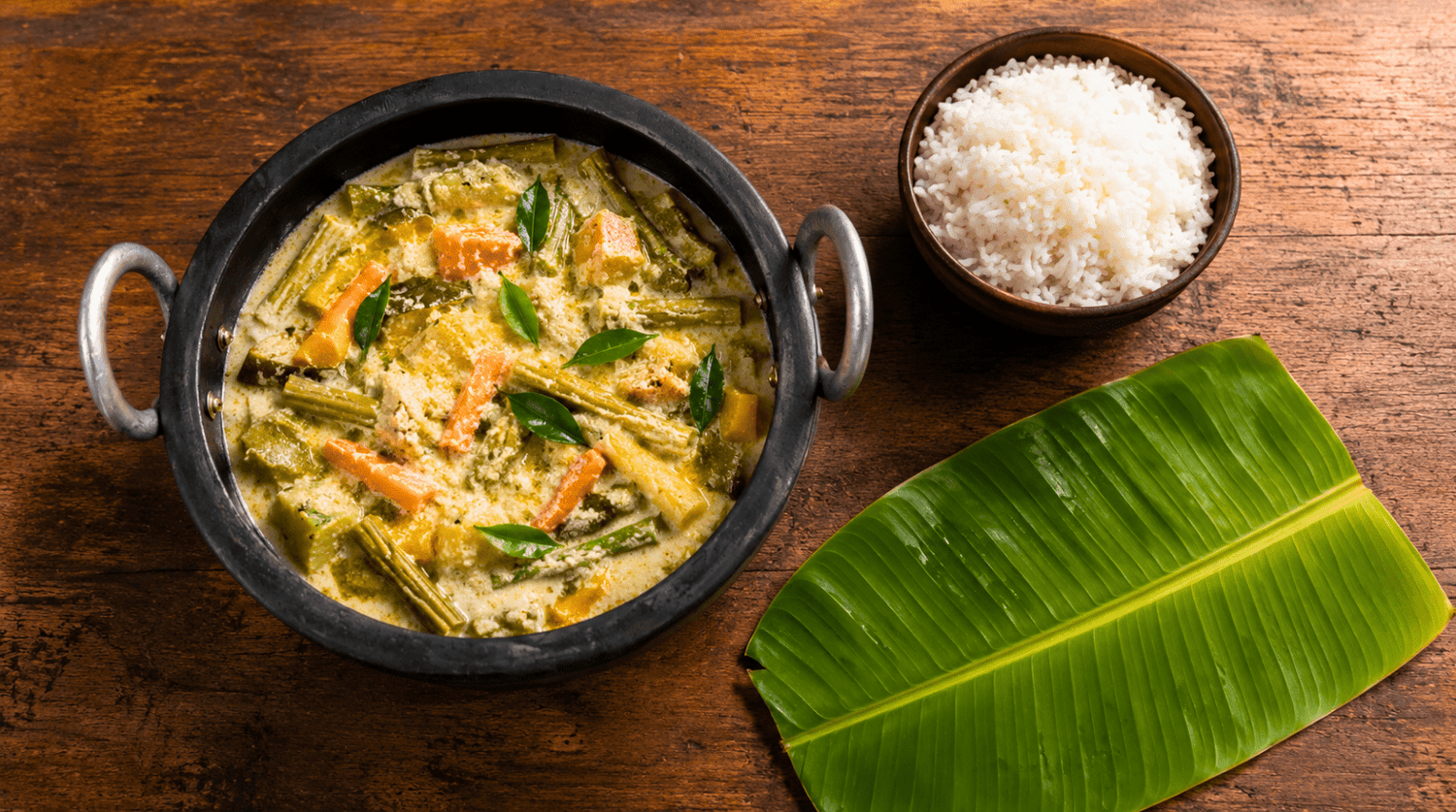 Traditional Kerala Avial Recipe in a Twin Palmyra Clay Kadai - Twin Palmyra