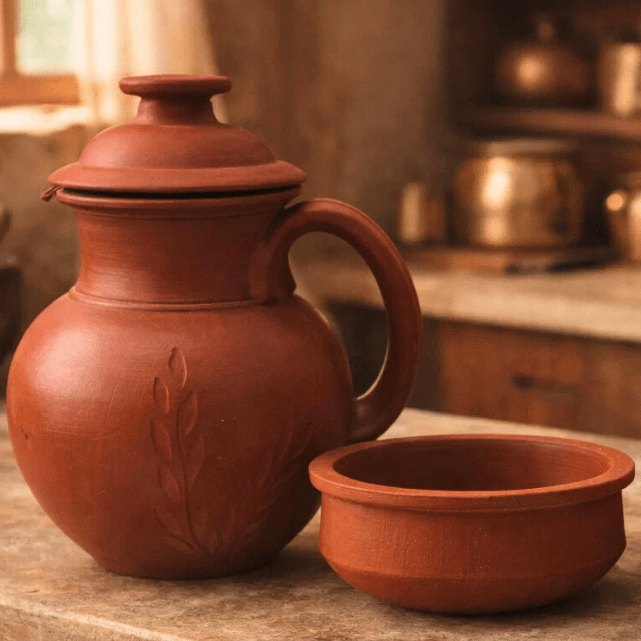 Premium Clay Utensils - Twin Palmyra