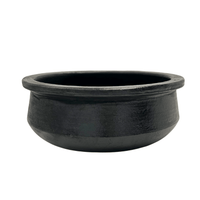 Clay Biryani Pot 24cm Black — Terracotta Dum Biryani Mitti Handi