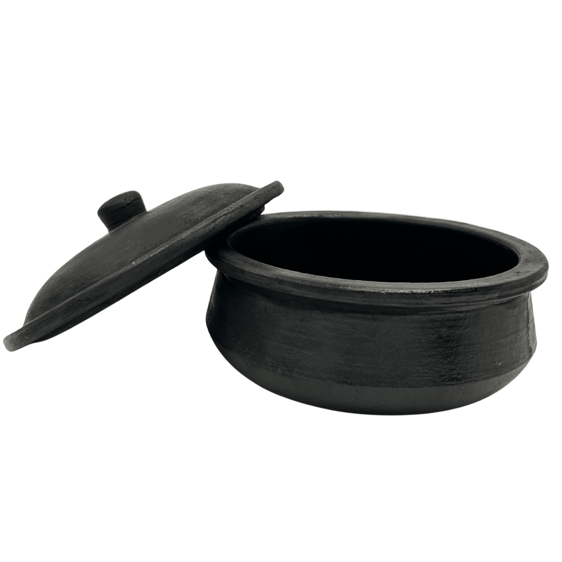 Clay cooking Pot with Lid | Black | Terracotta