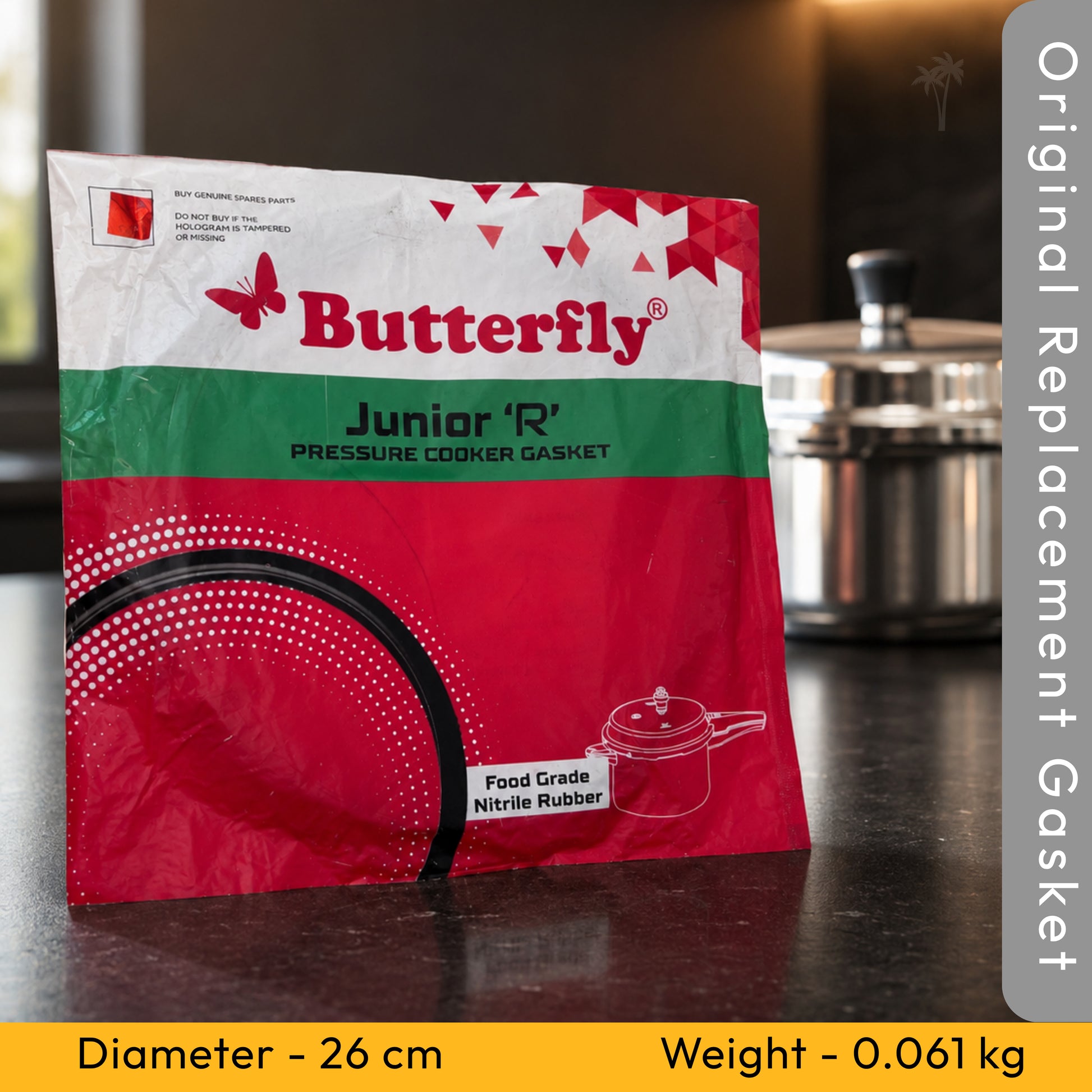 Butterfly Junior R Pressure Cooker Gasket – Rubber Sealing Ring