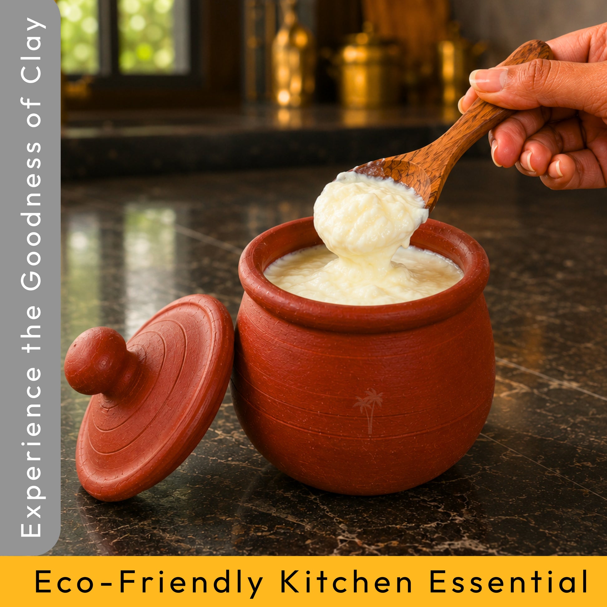 Clay Buttermilk Pot Brown 400ML – Terracotta Chaas Pot