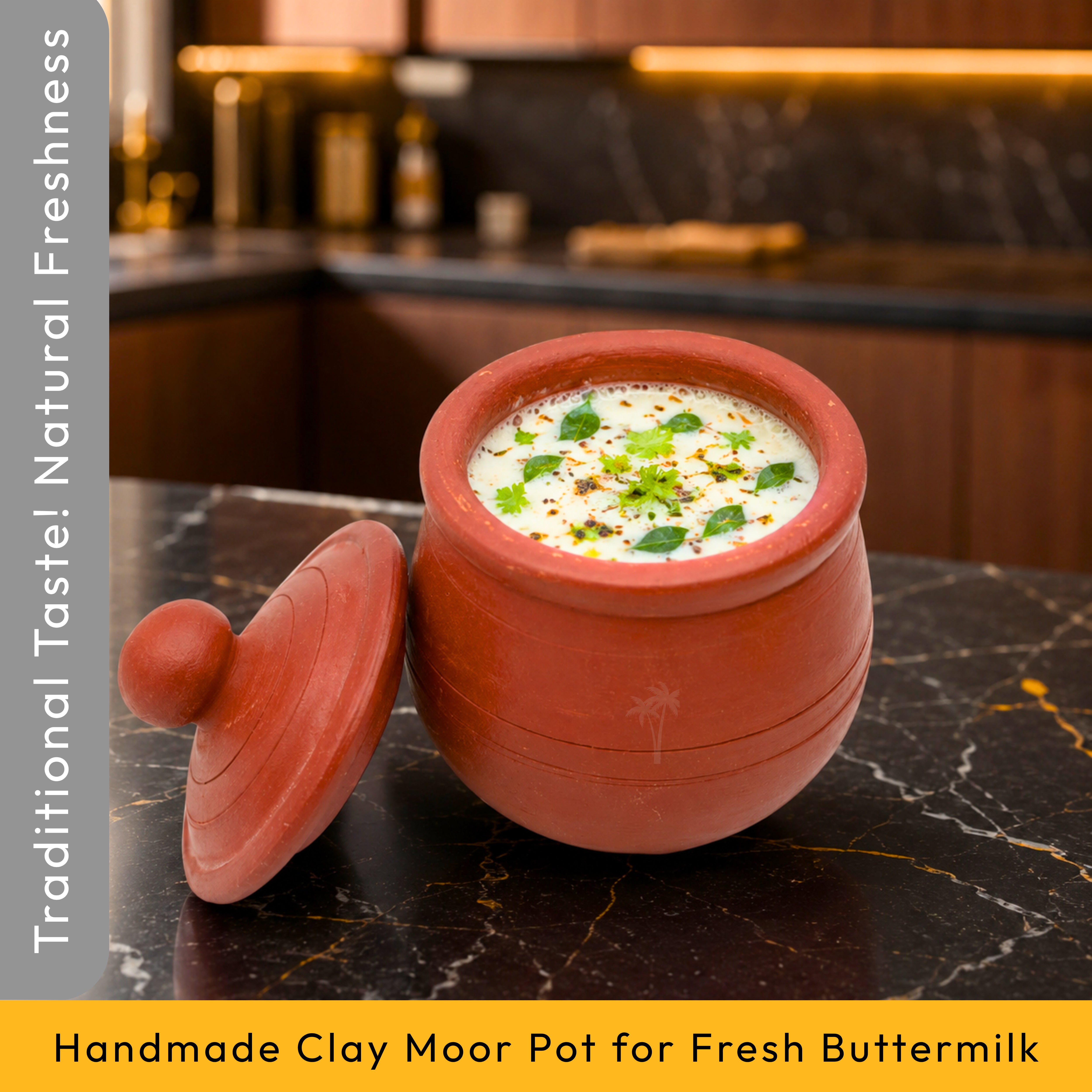 Clay Buttermilk Pot Brown 400ML – Terracotta Chaas Pot