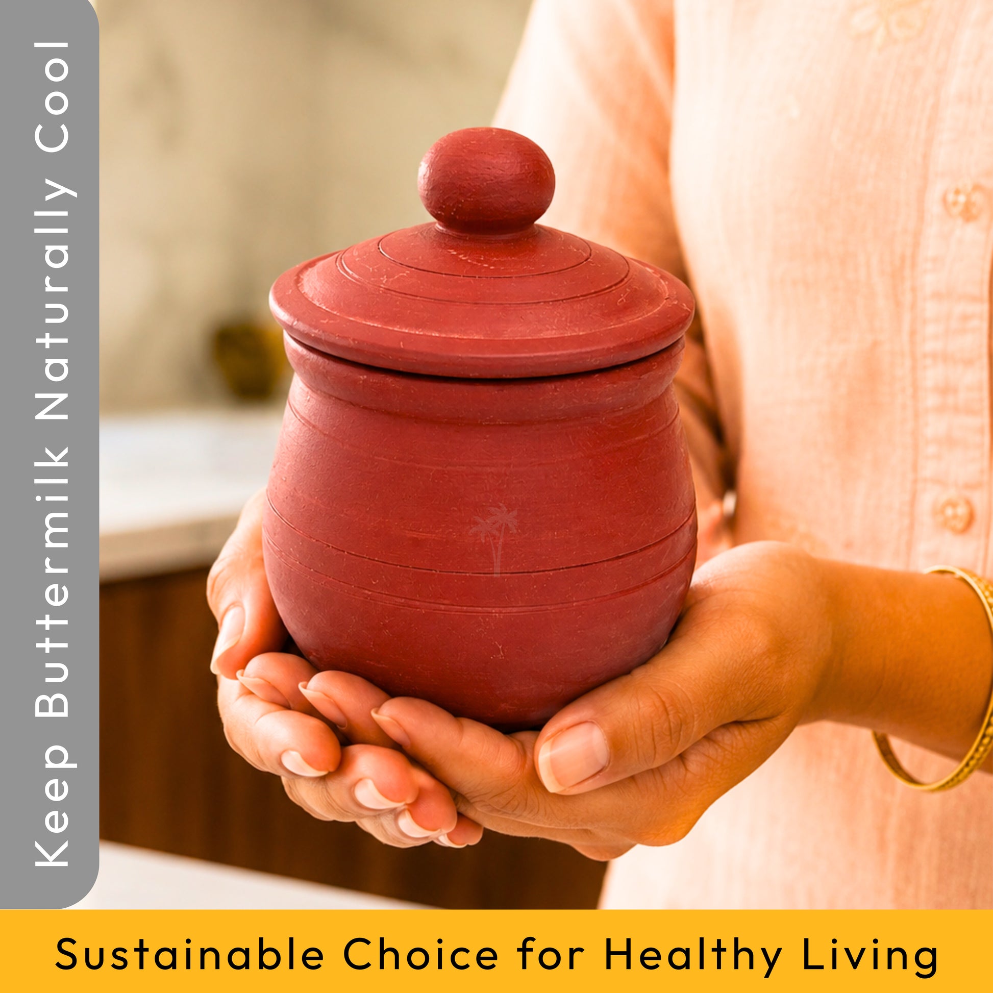 Clay Buttermilk Pot Brown 400ML – Terracotta Chaas Pot