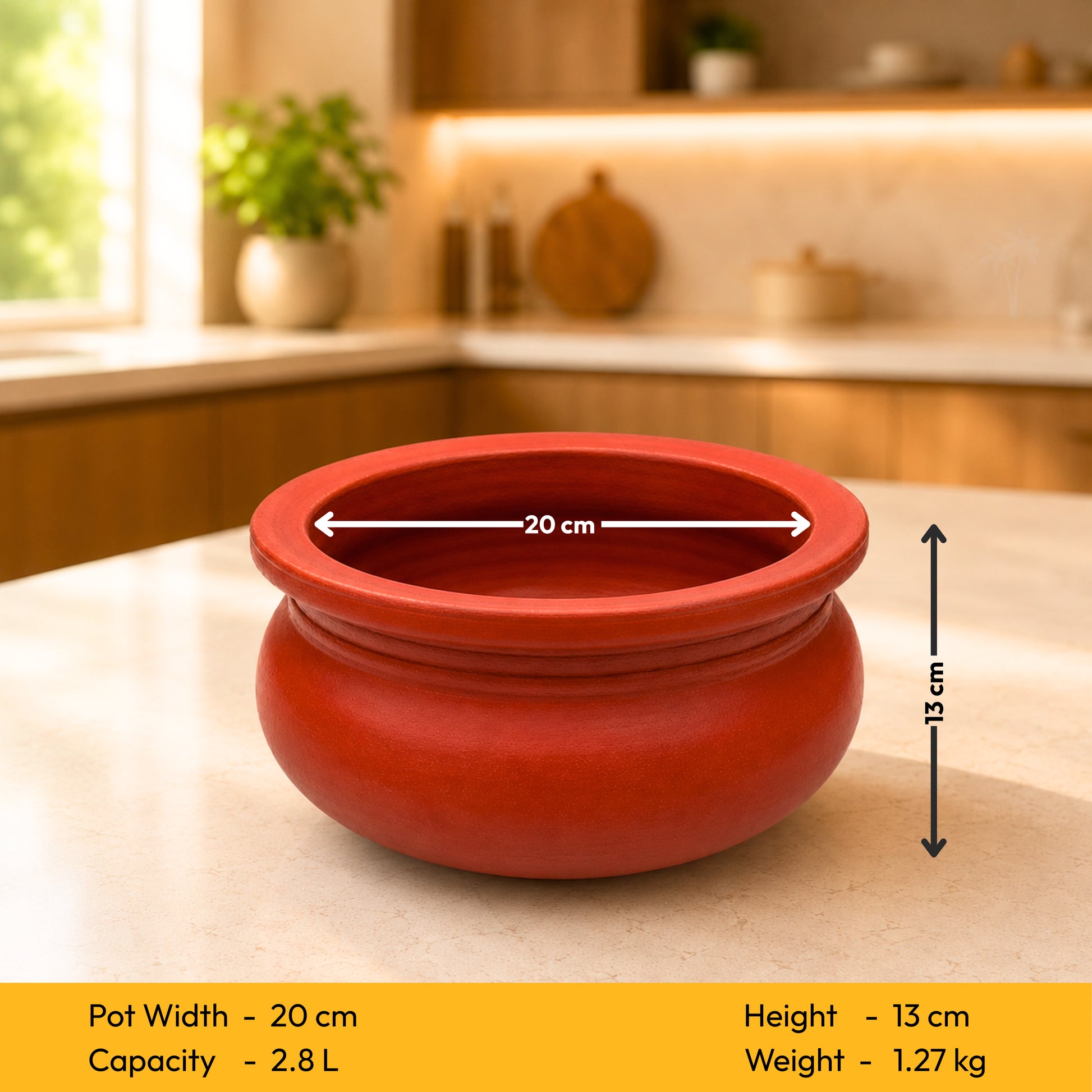 Clay Curry Pot Brown – Terracotta Cookware for Slow-Cooked Curries