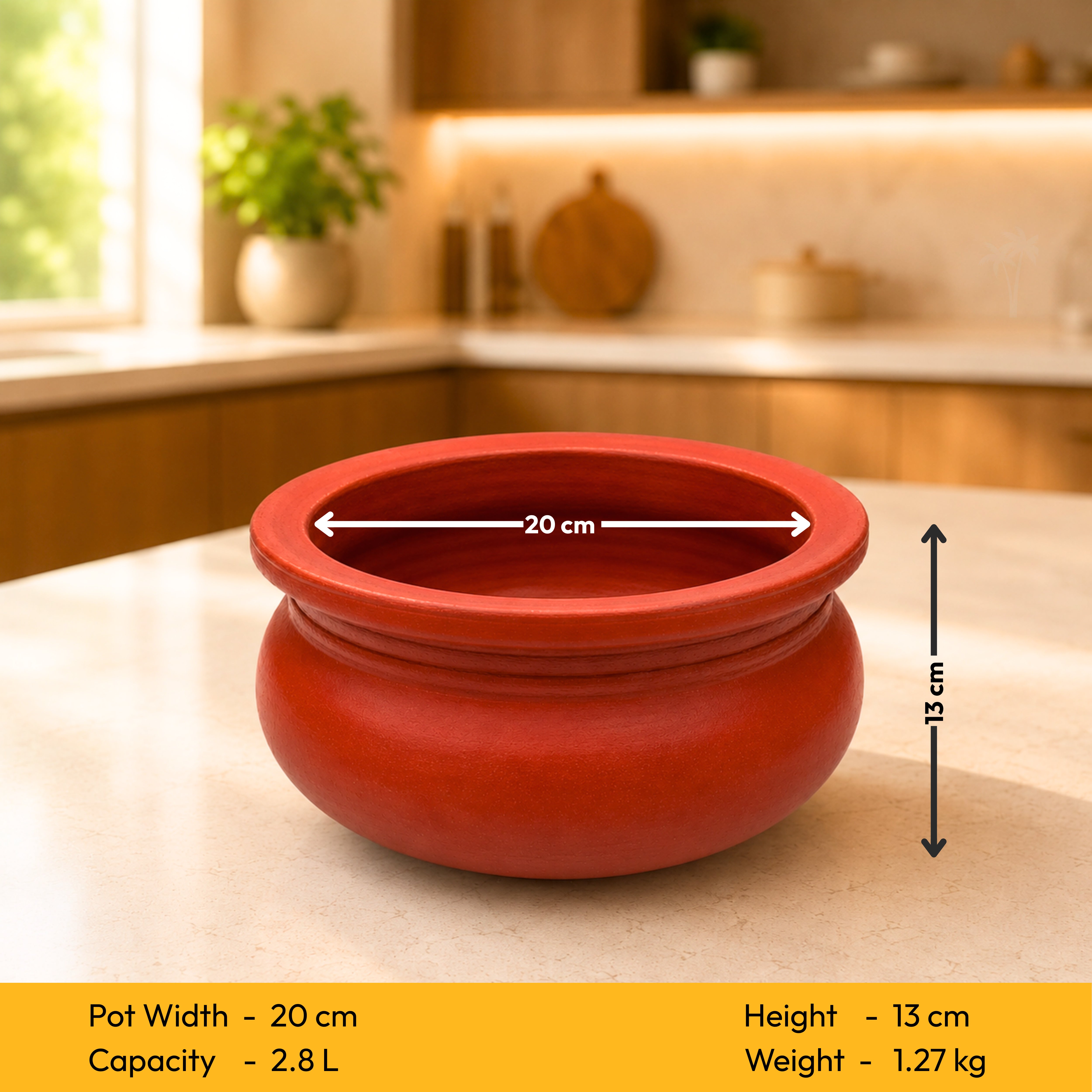 Clay Curry Pot Brown – Terracotta Cookware for Slow-Cooked Curries