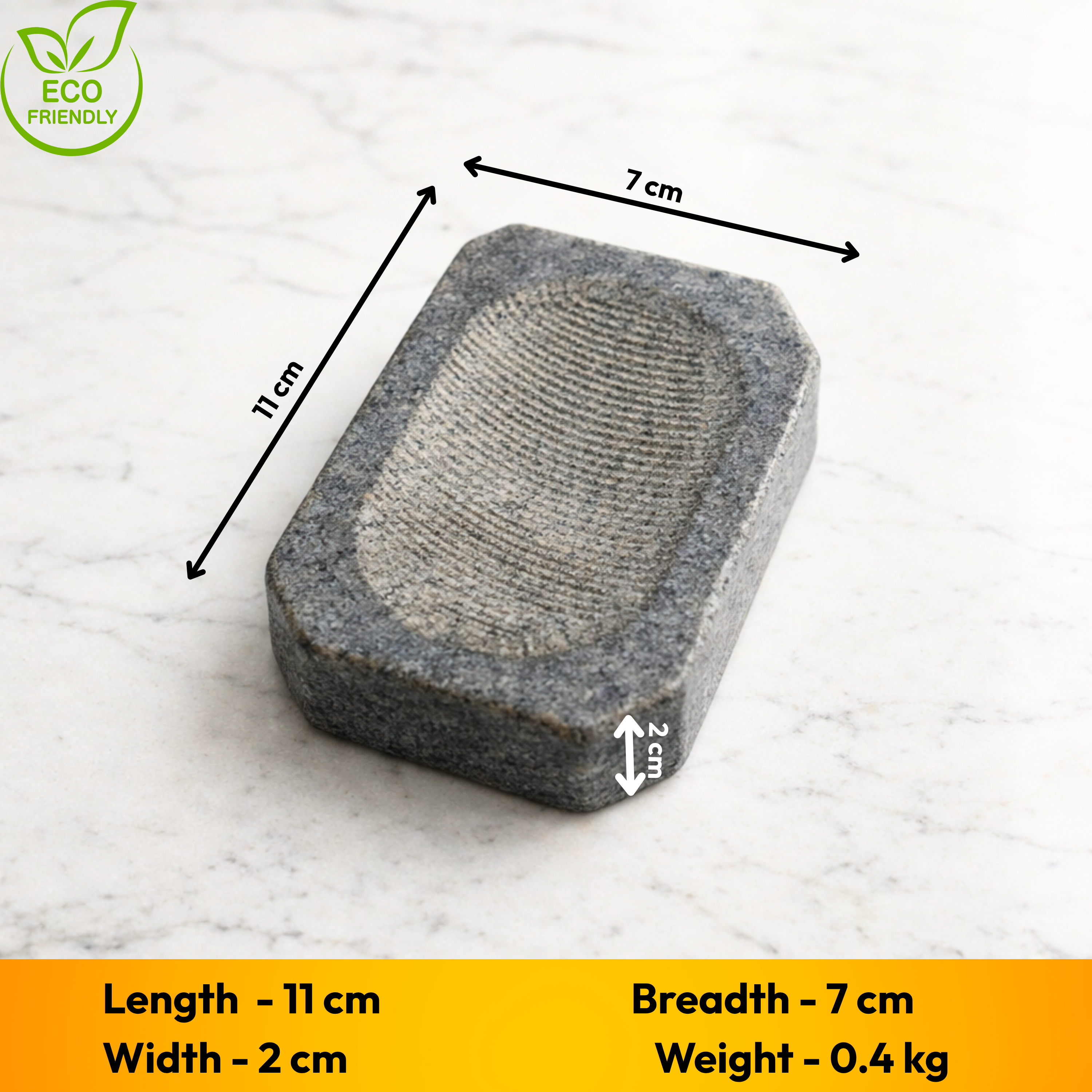 Manjal Kal Rubbing Stone — Turmeric, Sandalwood & Almond Grinding Stone