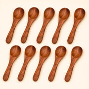 Neem Wood Spoon Set – 10 Pcs, 5 Inch Handcrafted Kitchen Spoons