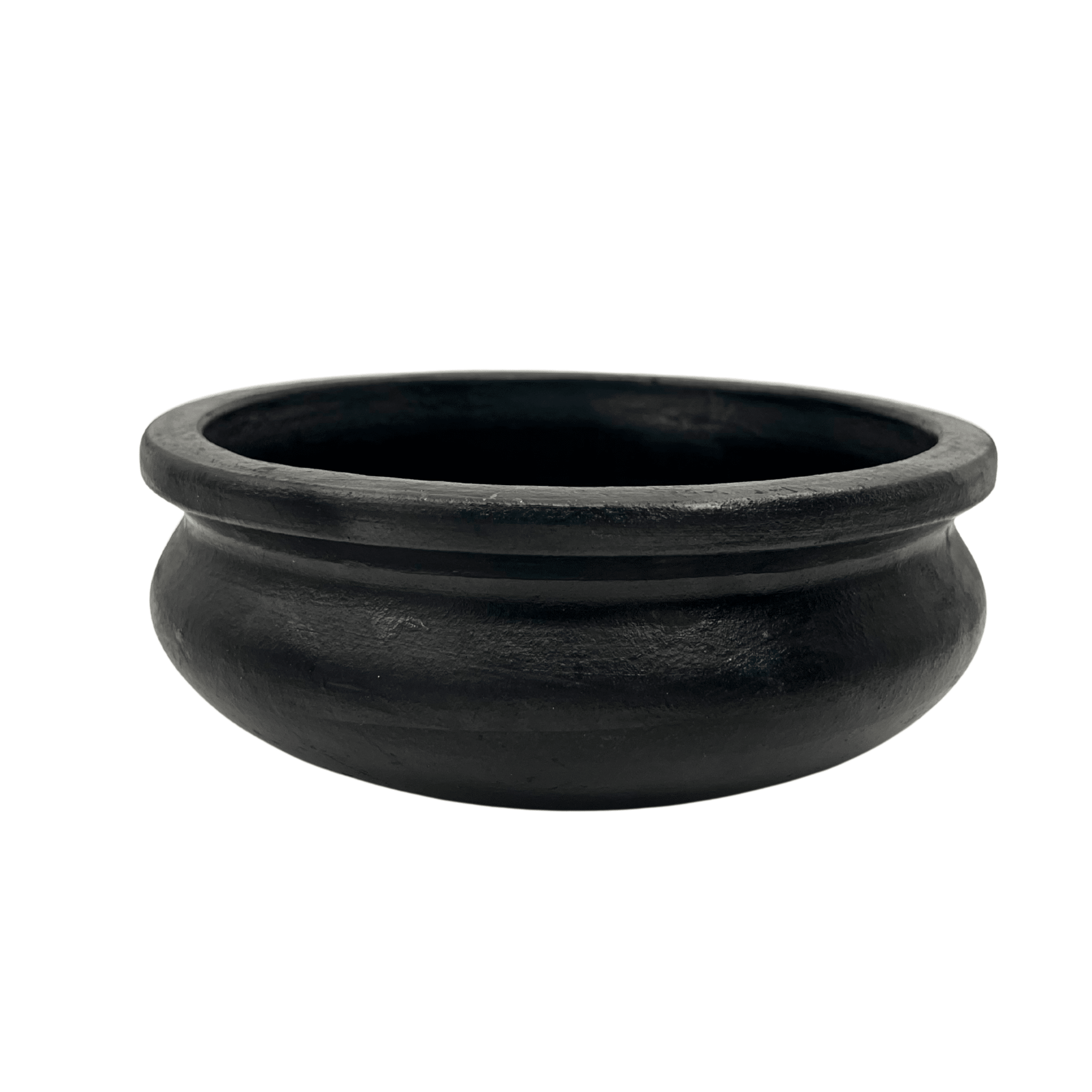 Black Clay Curry Pot | Meen Kulambu Satti Terracotta Cookware for Fish Curry & Gravies - Twin Palmyra