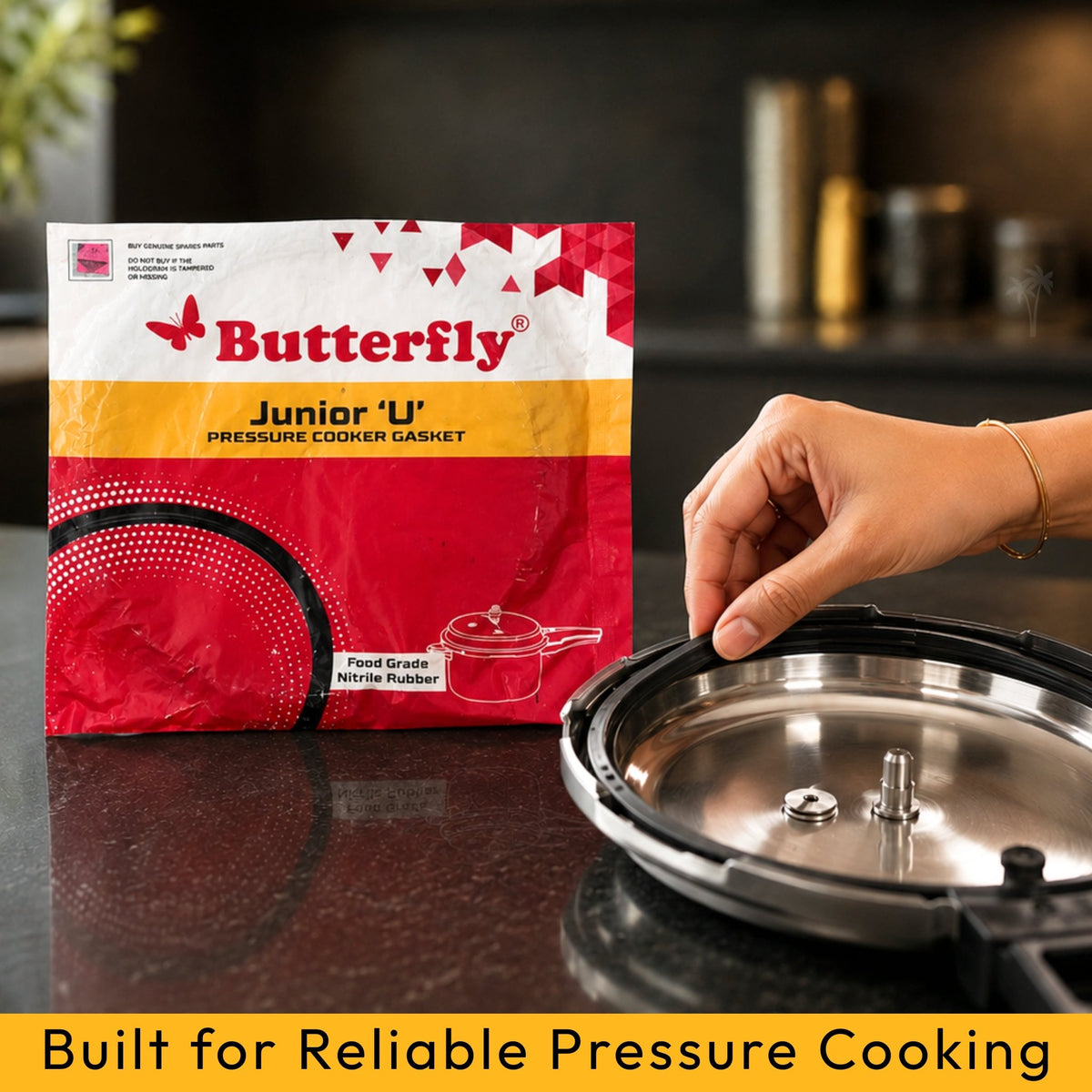 Butterfly Junior U Pressure Cooker Gasket – Rubber Sealing Ring - Twin Palmyra