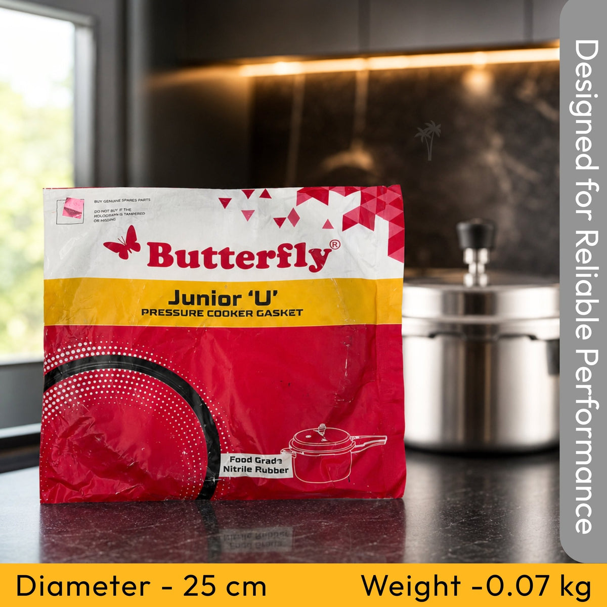 Butterfly Junior U Pressure Cooker Gasket – Rubber Sealing Ring - Twin Palmyra