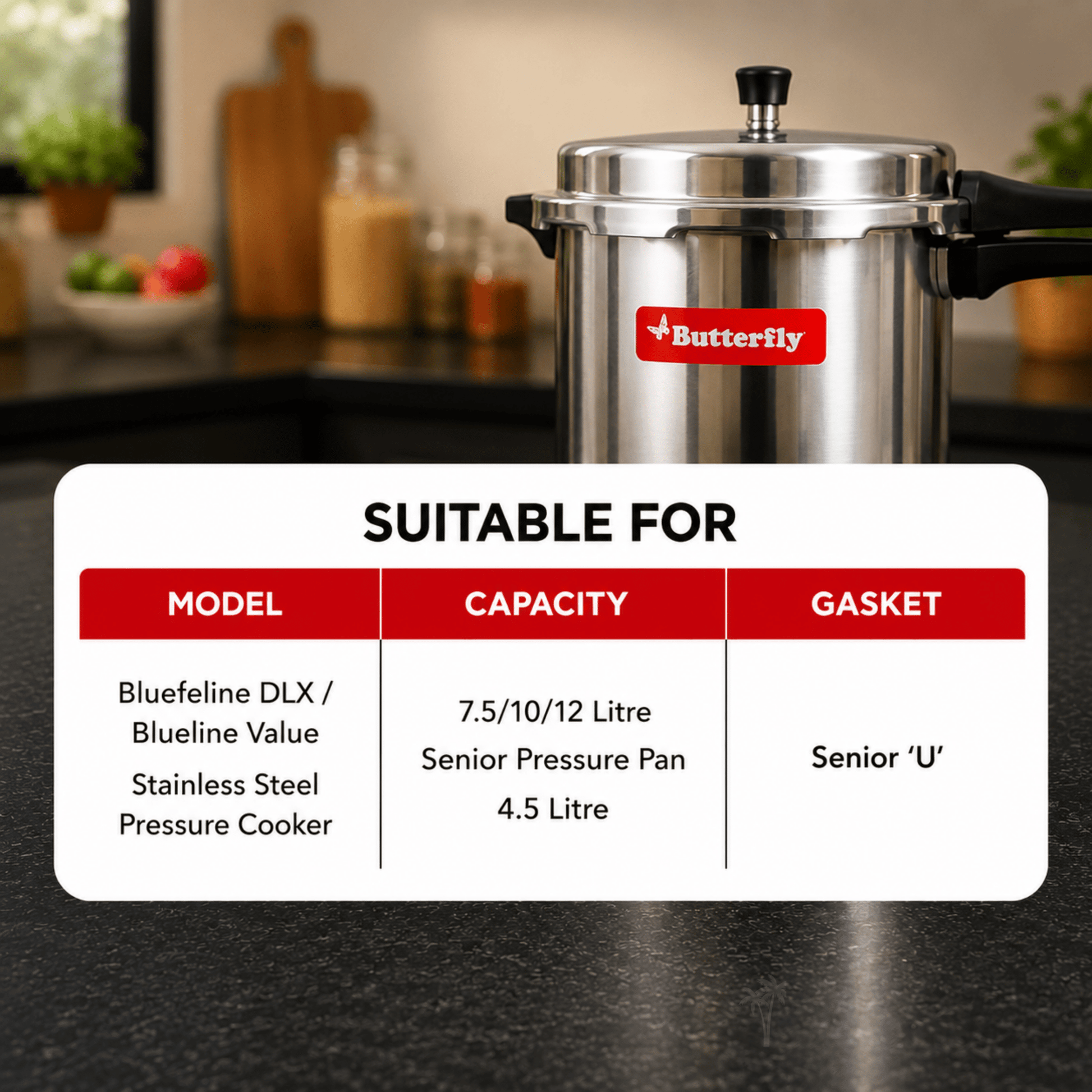Butterfly Pressure Cooker Gasket – Senior U Model | Spare Part - Twin Palmyra