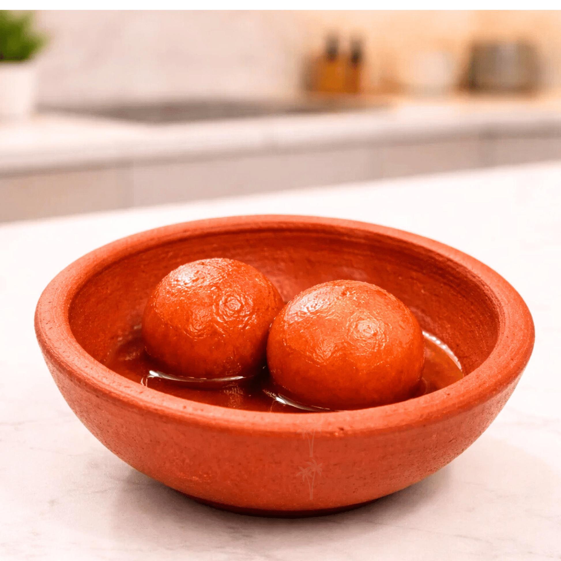 Clay Bowl for Desserts - Set of 4 | Brown - Twin Palmyra