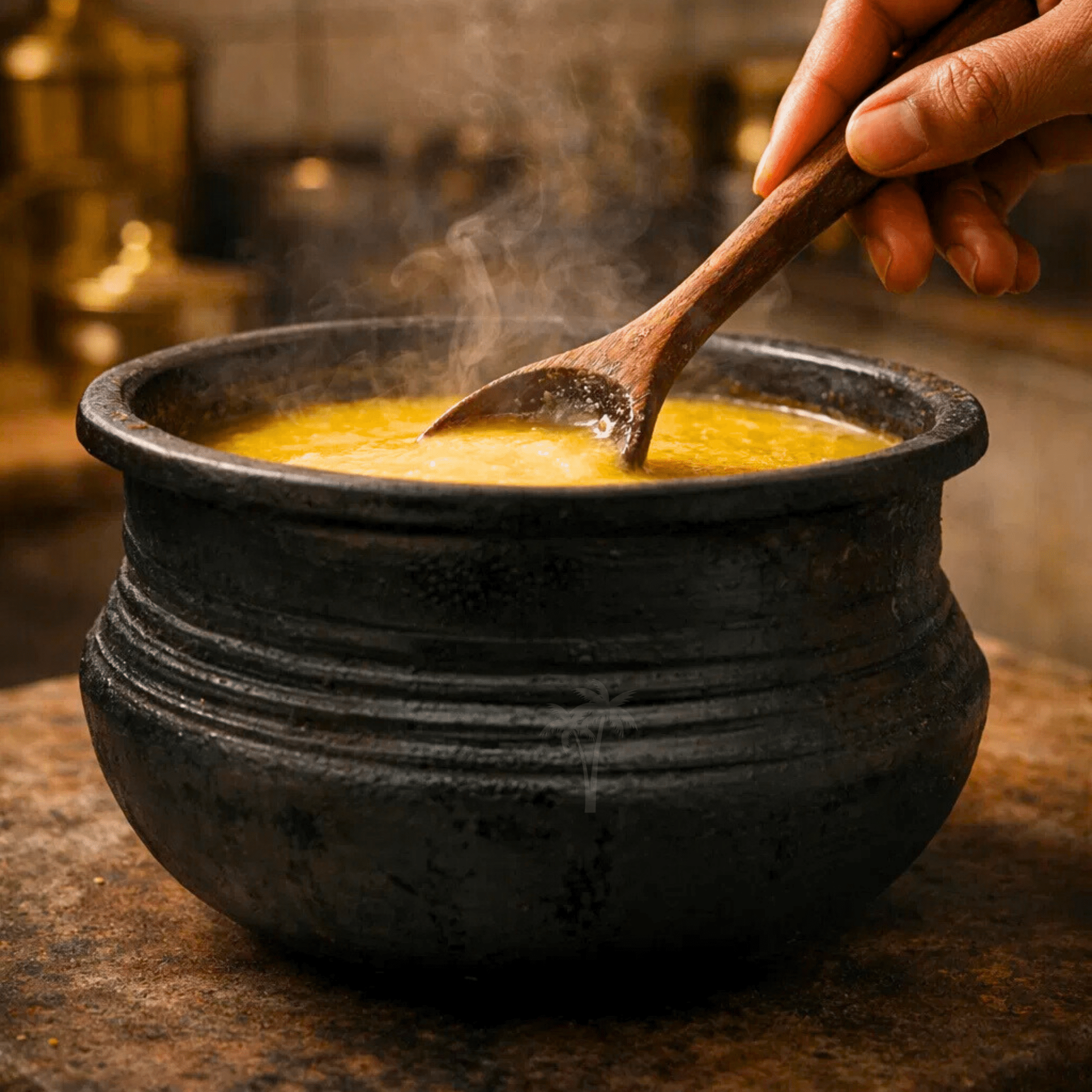 Clay Dhal Pot Black| Paruppu Satti & Keerai Satti | Terracotta Cookware for Healthy Cooking - Twin Palmyra