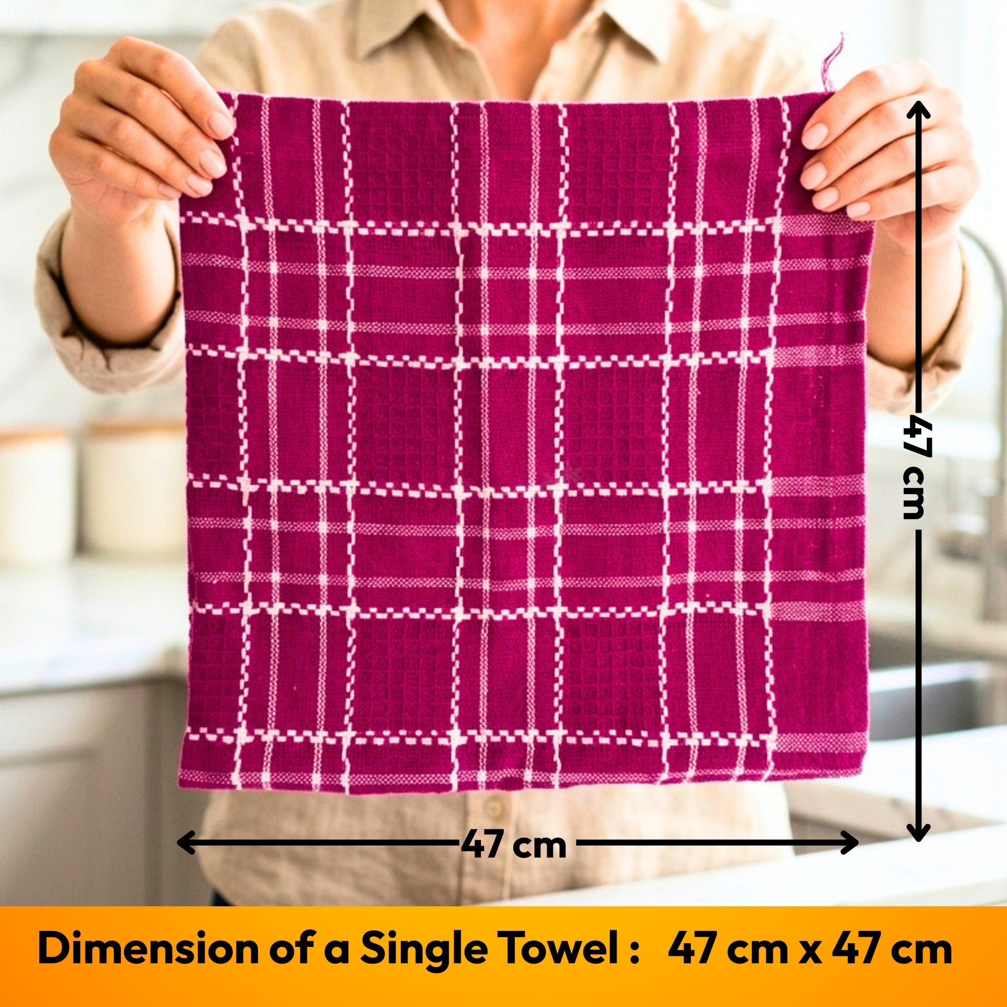 Cotton Kitchen Towels | Set of 9 | - Twin Palmyra