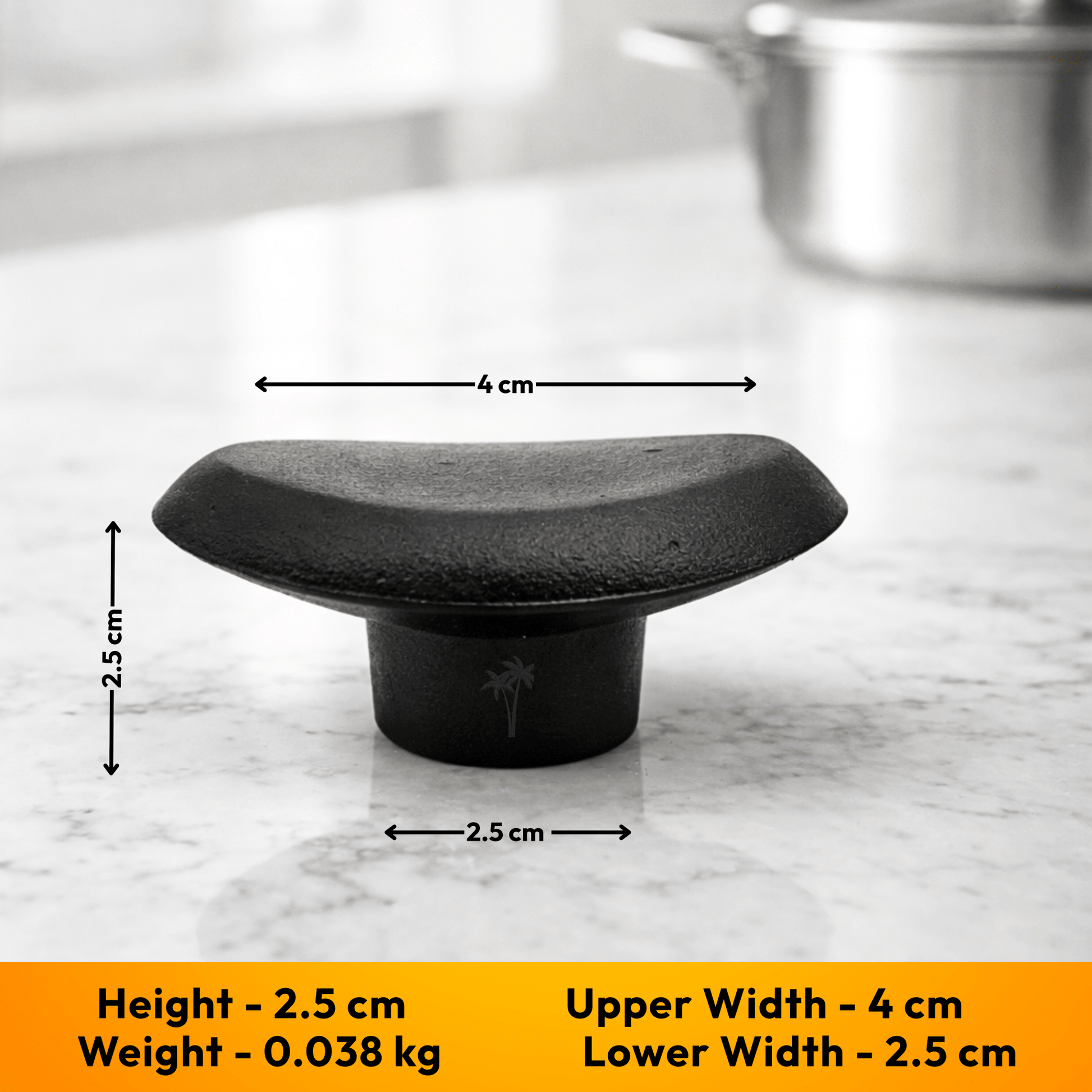 Flat Pot Lid Knob for Stainless Steel Lid - Type 1 | Durable Replacement - Twin Palmyra