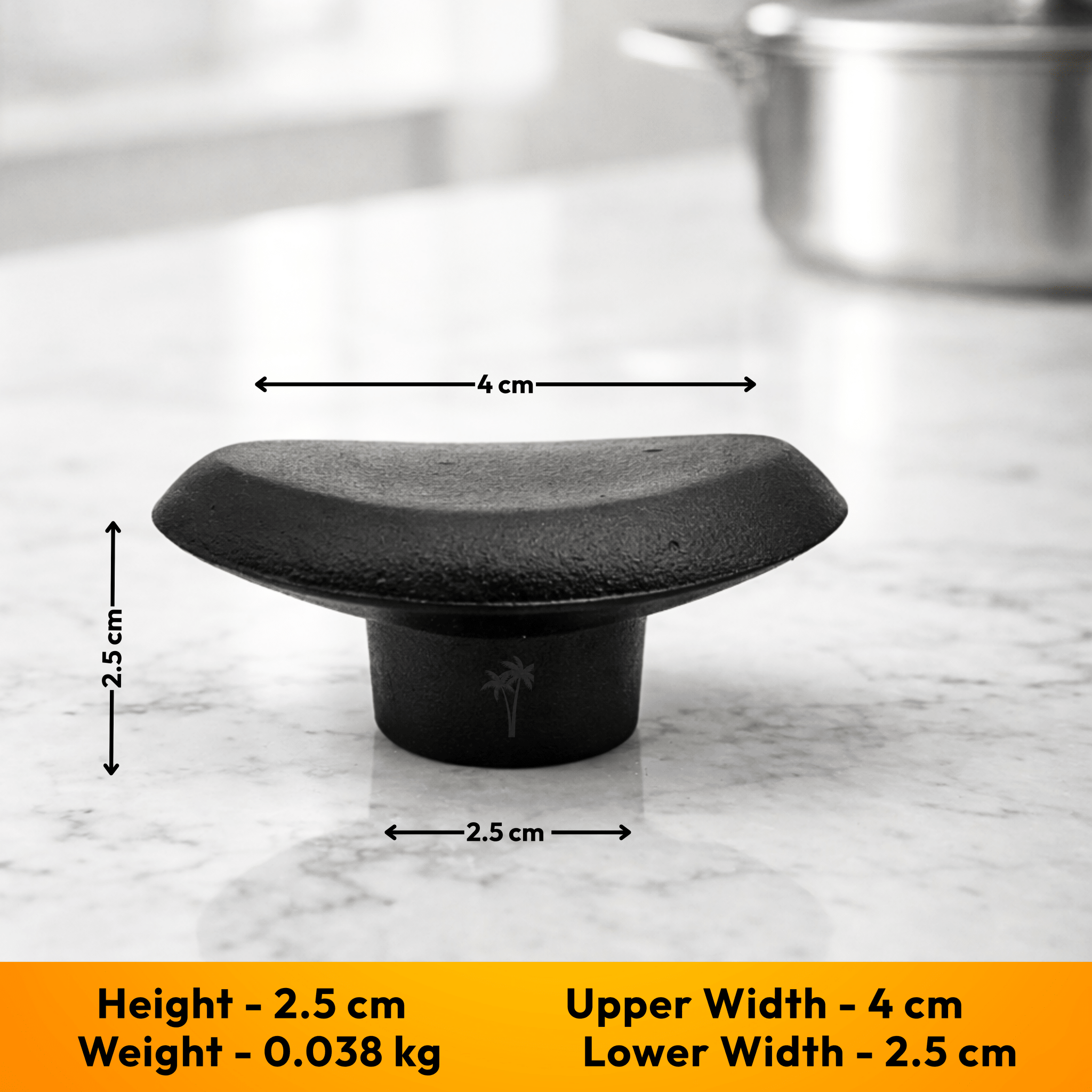 Flat Pot Lid Knob for Stainless Steel Lid - Type 1 | Durable Replacement - Twin Palmyra