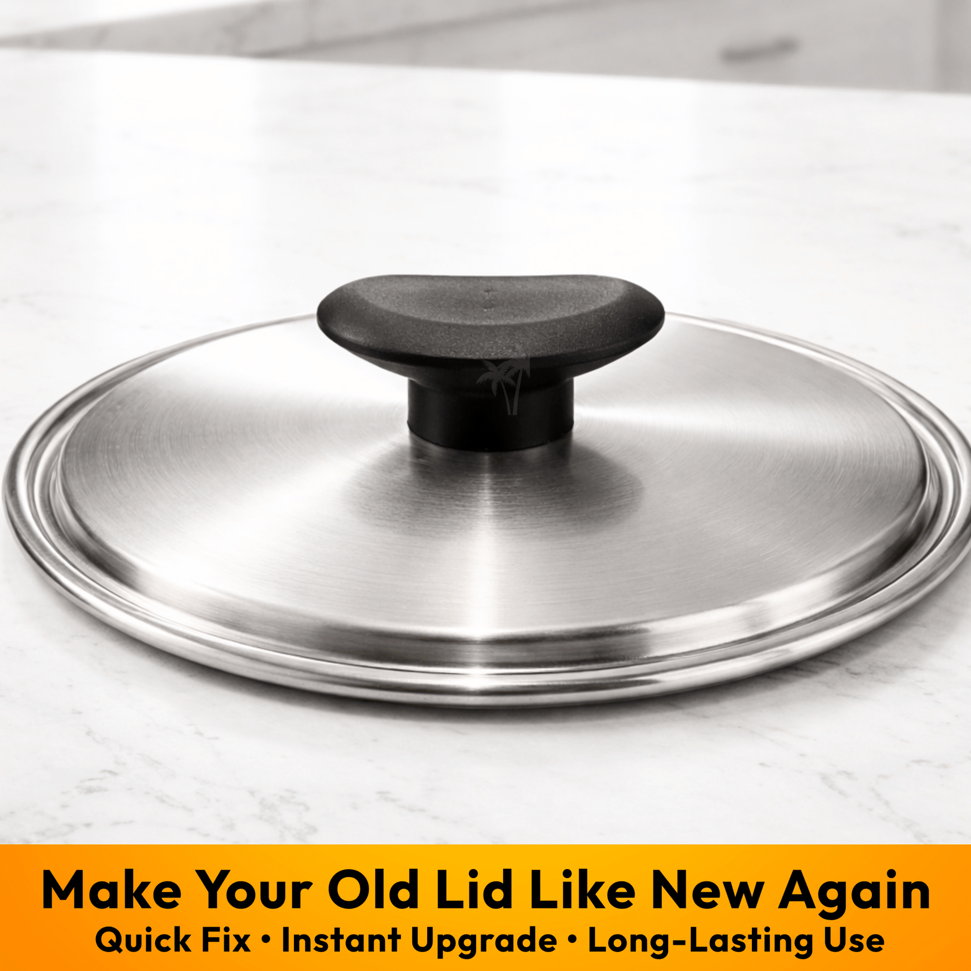 Flat Pot Lid Knob for Stainless Steel Lid - Type 1 | Durable Replacement - Twin Palmyra