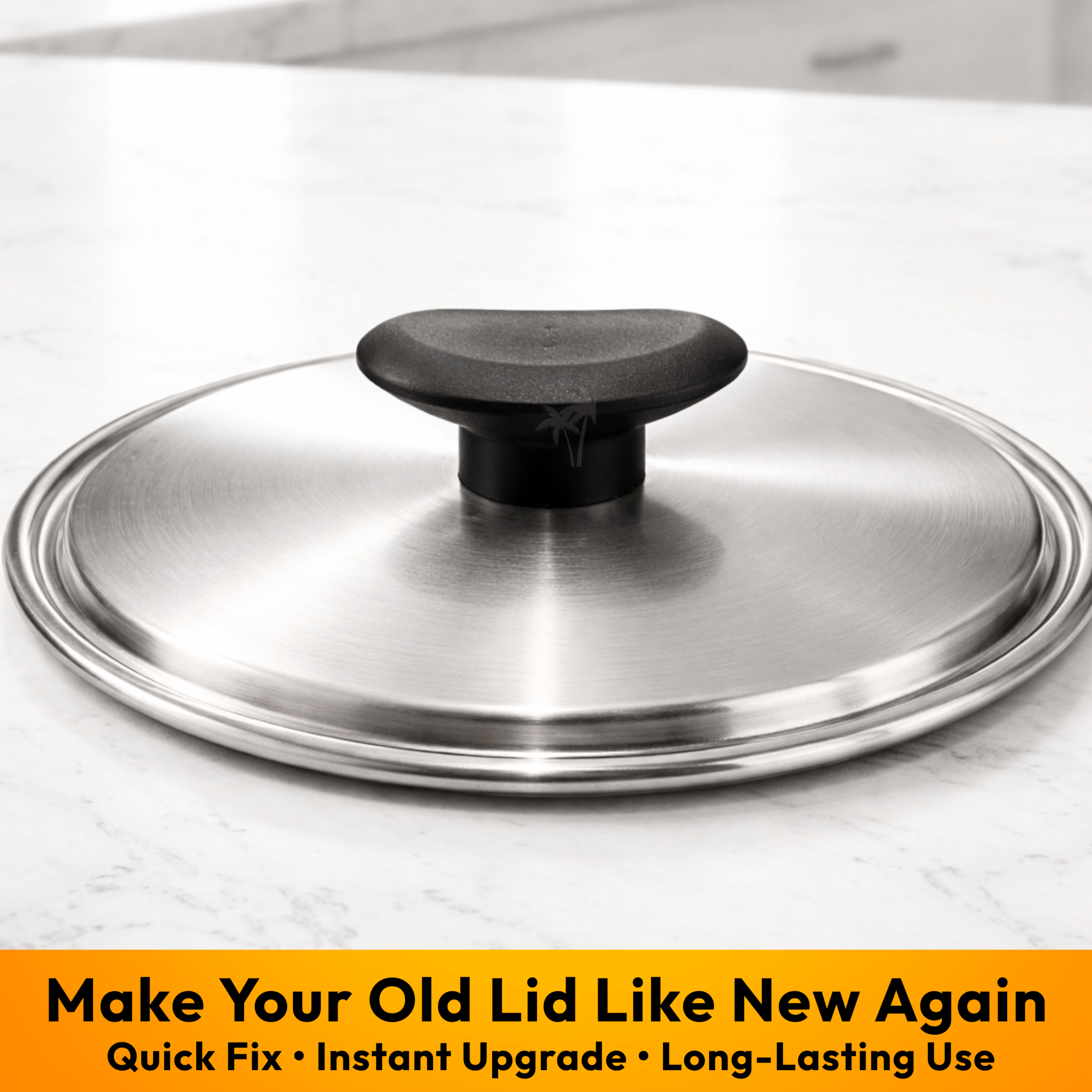 Flat Pot Lid Knob for Stainless Steel Lid - Type 1 | Durable Replacement - Twin Palmyra
