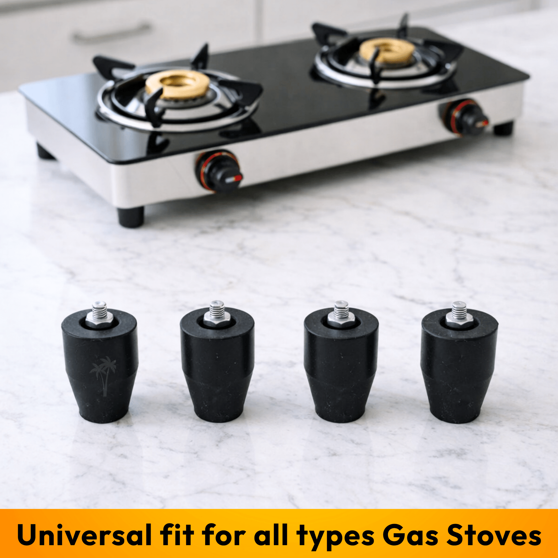 Gas stove Rubber Leg | Pack of 4 | Universal Fit for All Gas Stoves - Twin Palmyra