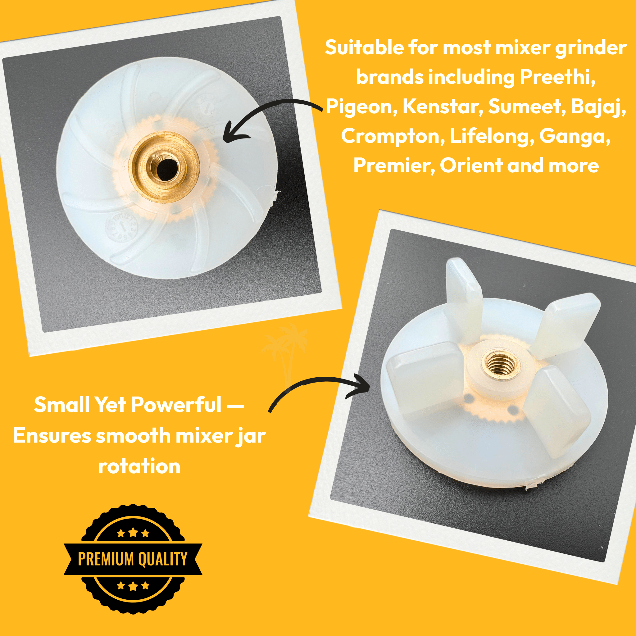 Jar Coupler for Mixer Jars - 4 teeth - Twin Palmyra