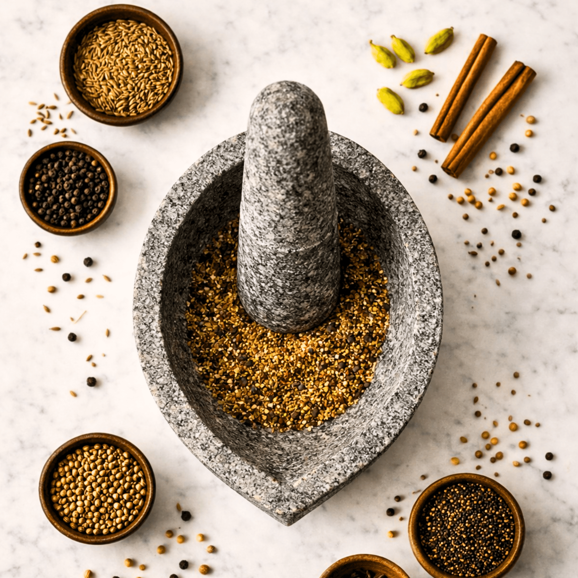 Kalvam Stone Mortar and Pestle Boat Shape - 8 Inch - Twin Palmyra