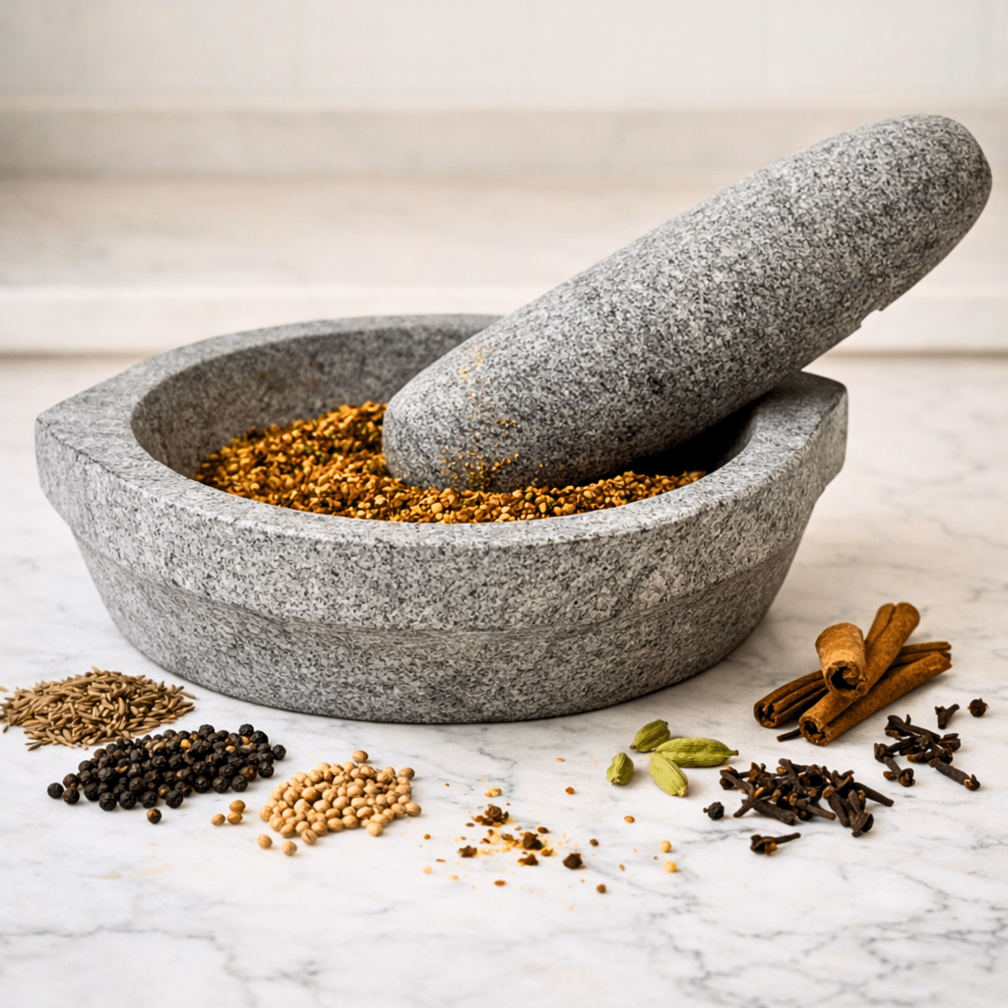 Kalvam Stone Mortar and Pestle for Herbs - Boat Shape (Big) - Twin Palmyra