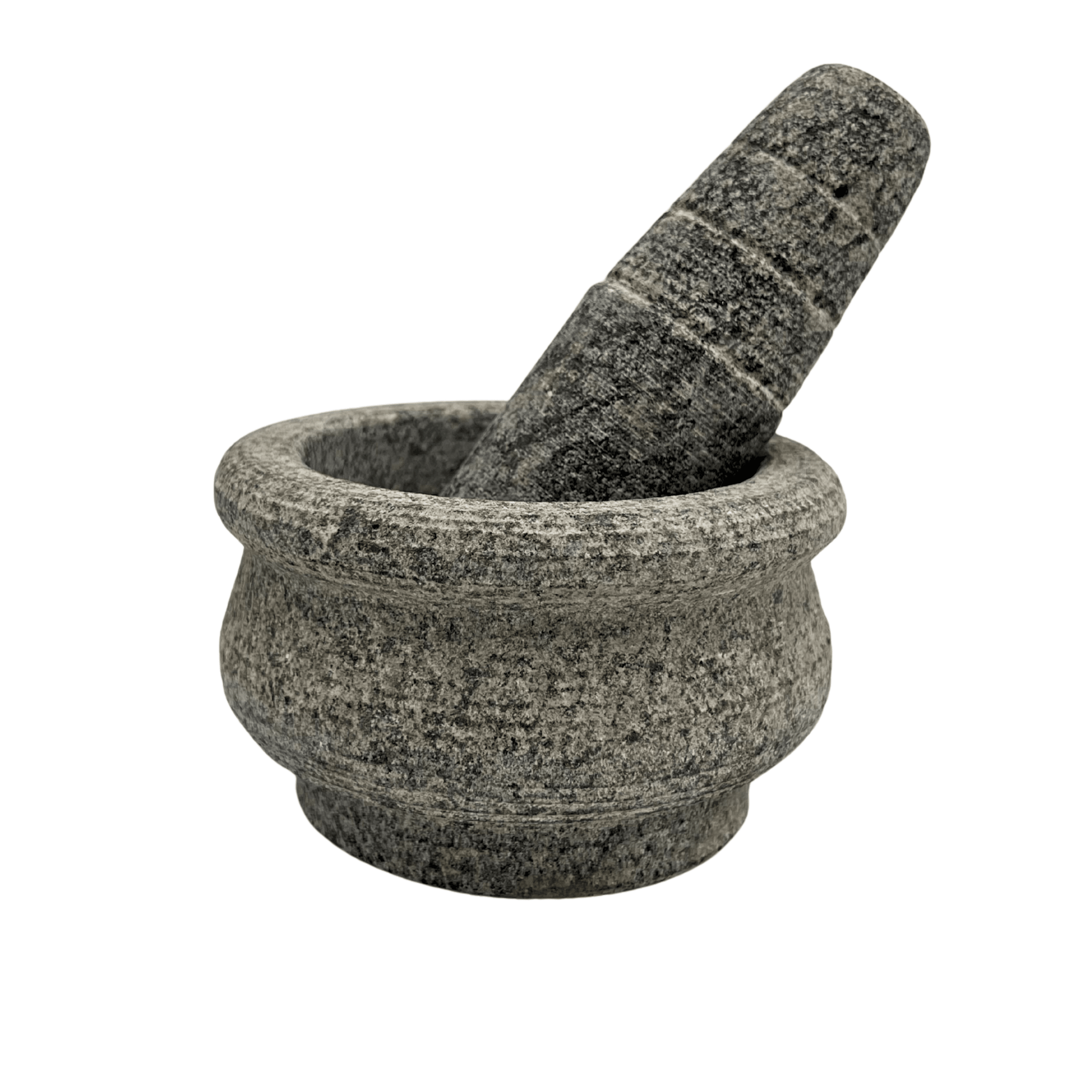 Kalvam Stone Mortar and Pestle Round Small - 5 Inch - Twin Palmyra