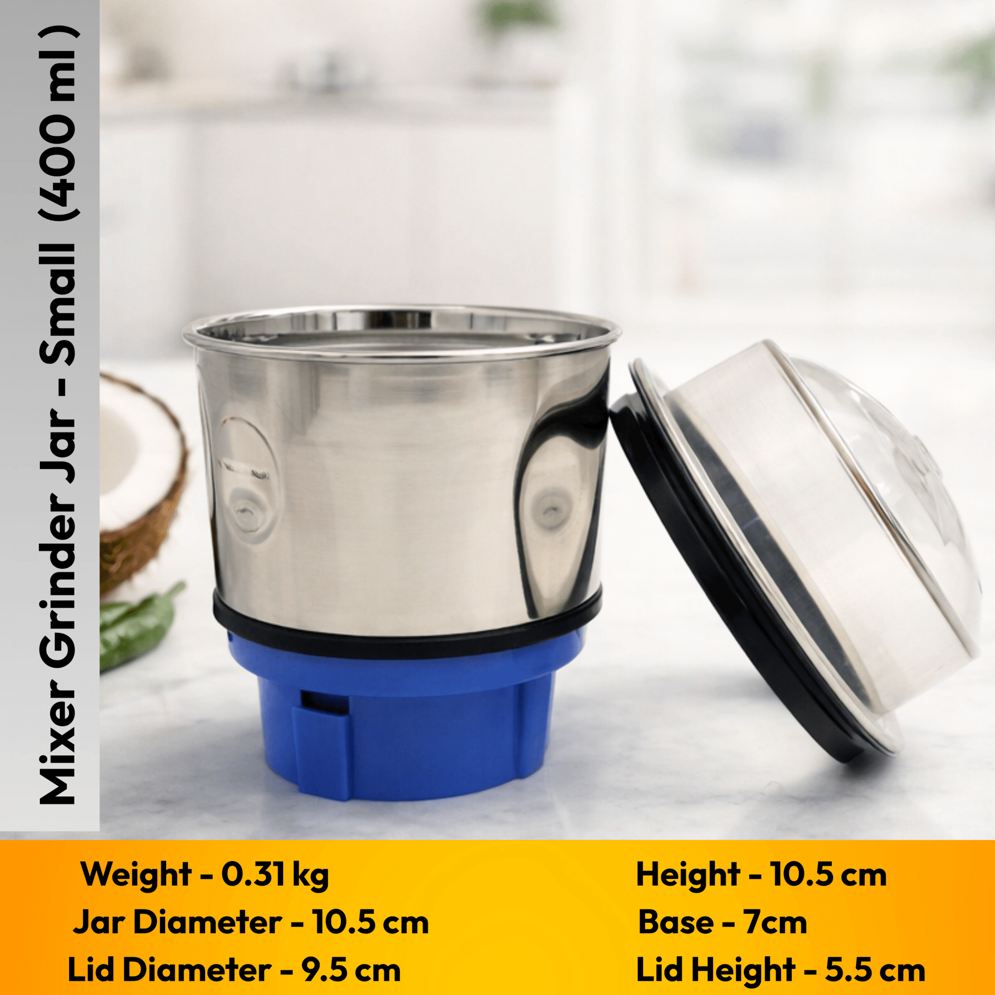 Mixer Grinder Jar - Small (400ml) - Twin Palmyra