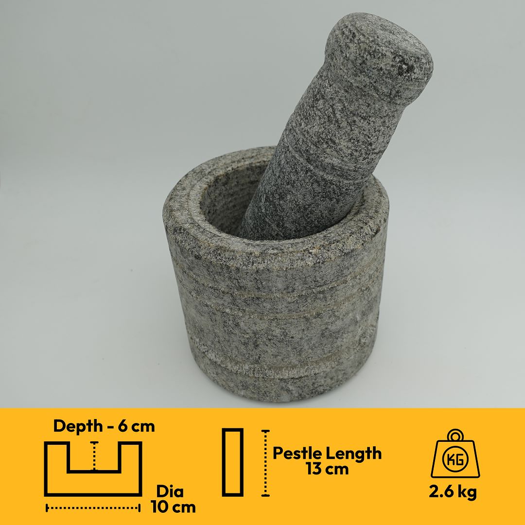 Stone Mortar and Pestle Set -Traditional