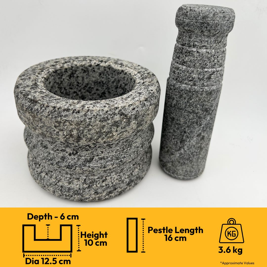 Stone Mortar and Pestle Set- Elegant