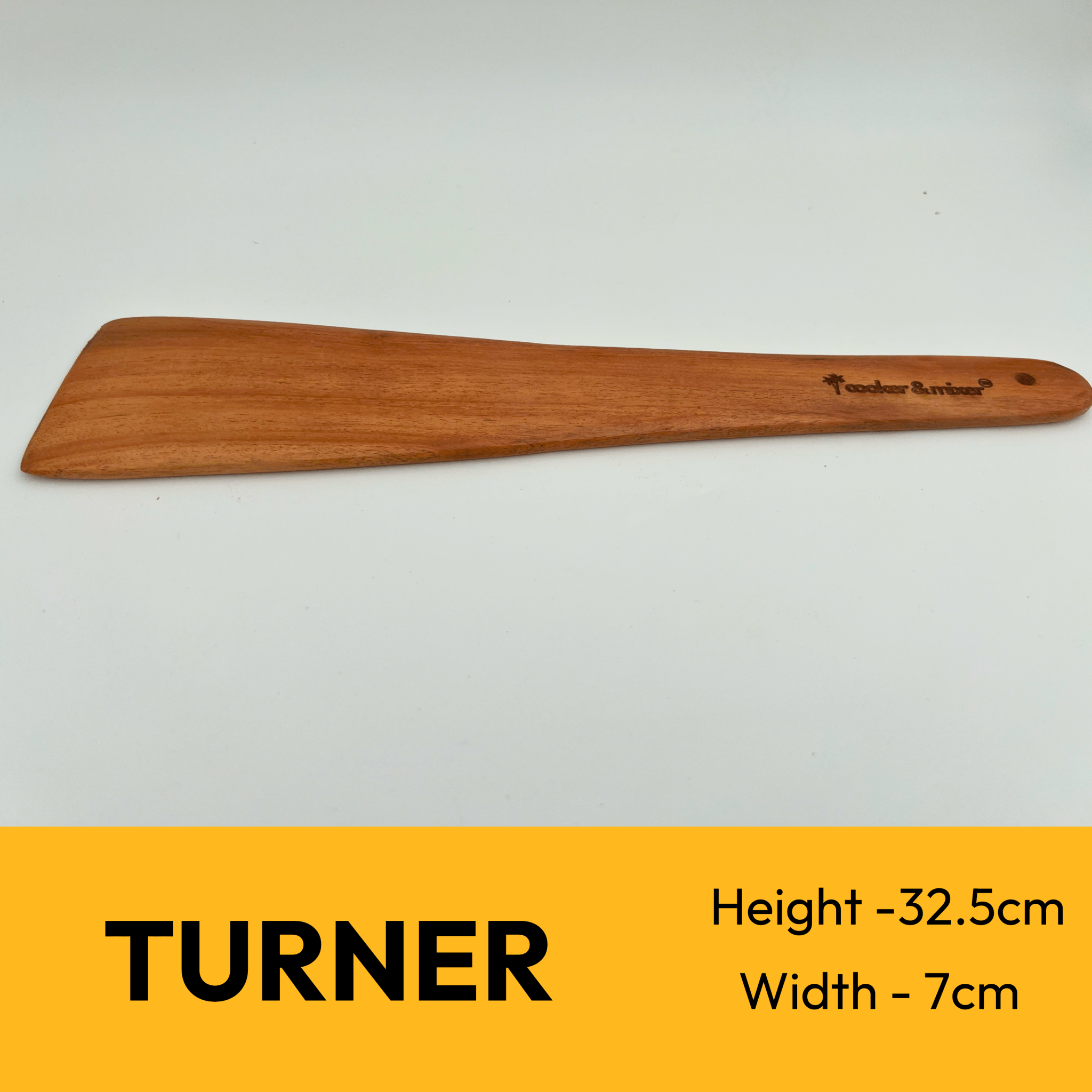 Neem Wooden Spatula Set - 2 Pcs (Turner Combo) Twin Palmyra