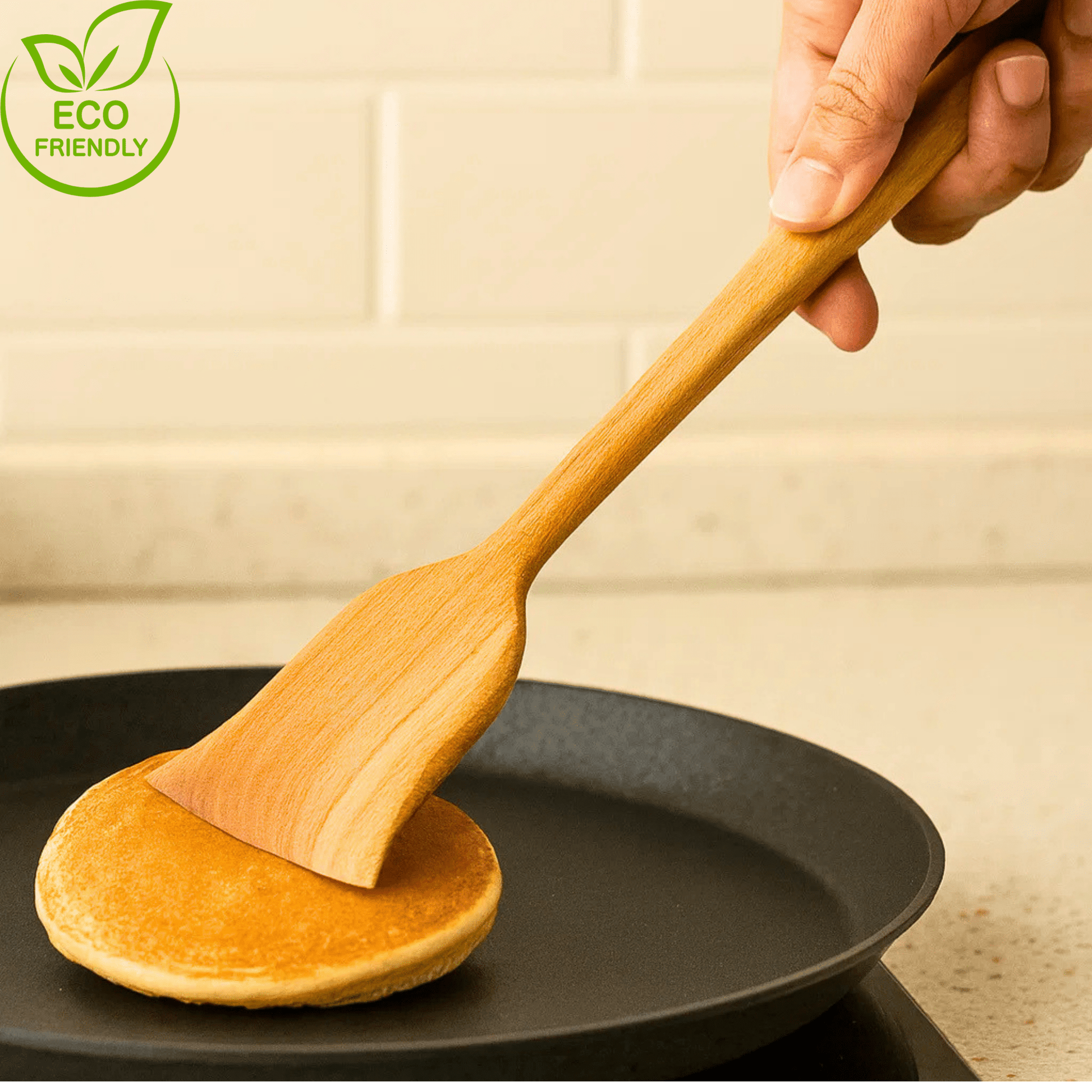 Neem Wooden Spatula - Dosa Turner/Flip - Twin Palmyra