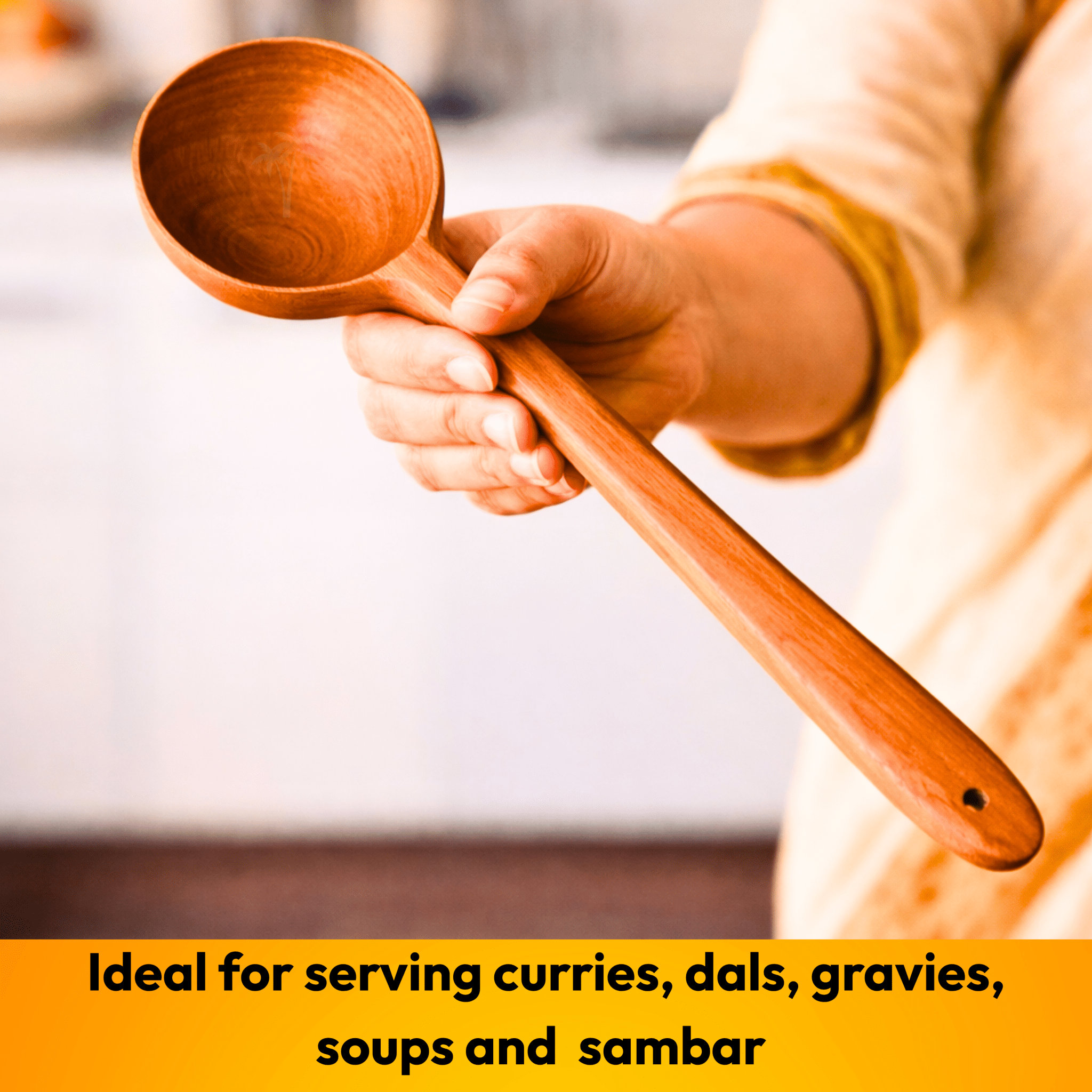 Neem Wooden Spatula - Ladle/karandi - Twin Palmyra