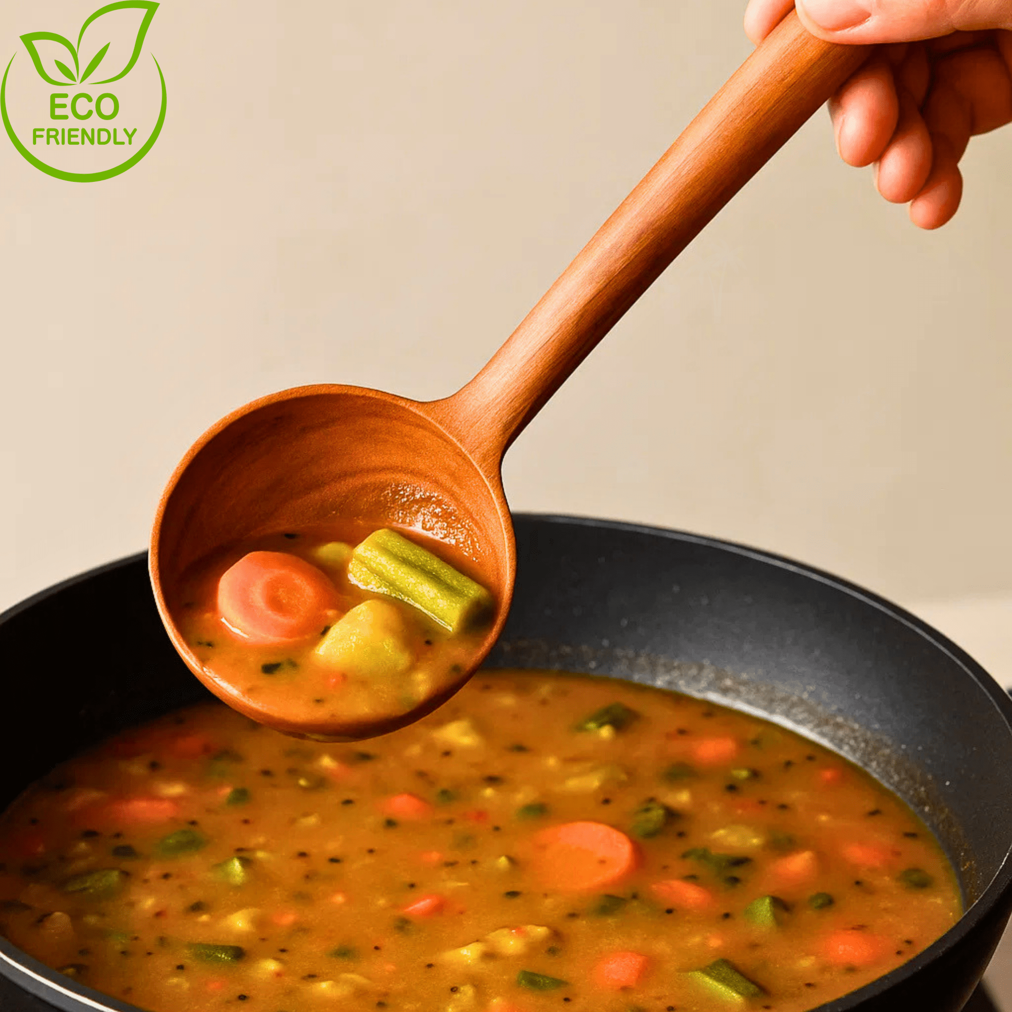 Neem Wooden Spatula - Ladle/karandi - Twin Palmyra