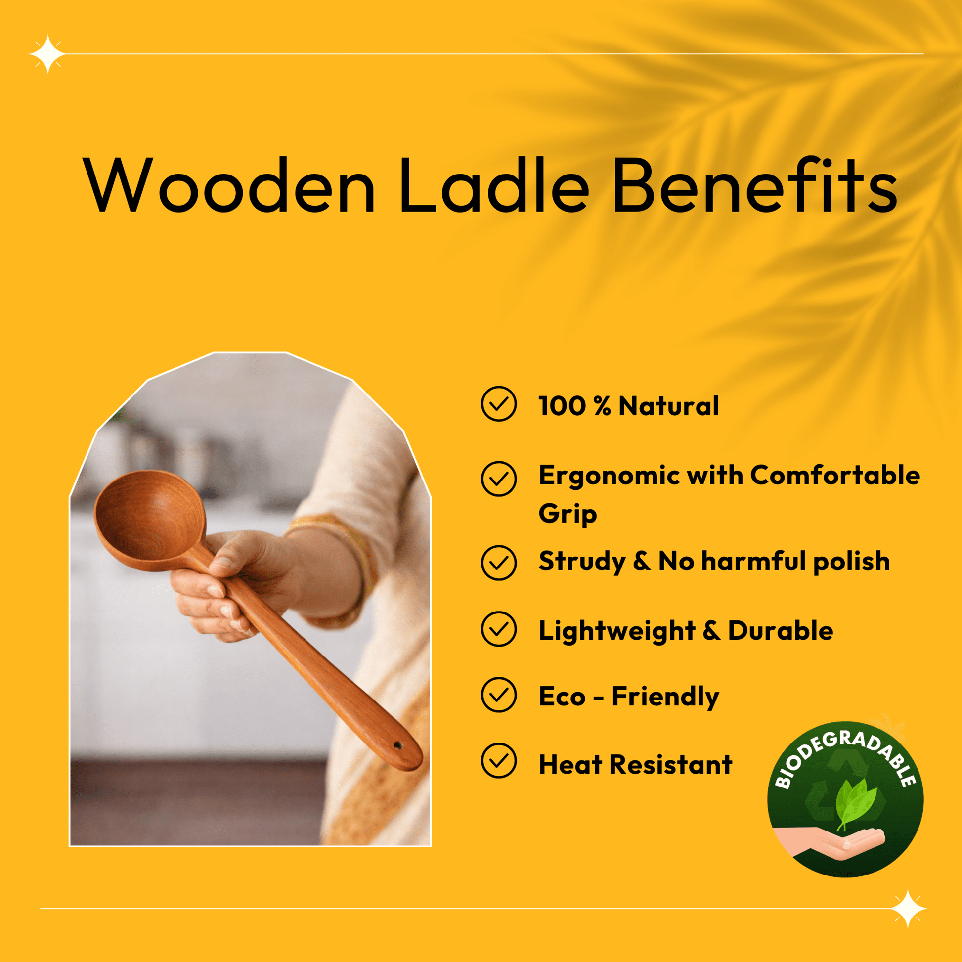 Neem Wooden Spatula - Ladle/karandi - Twin Palmyra