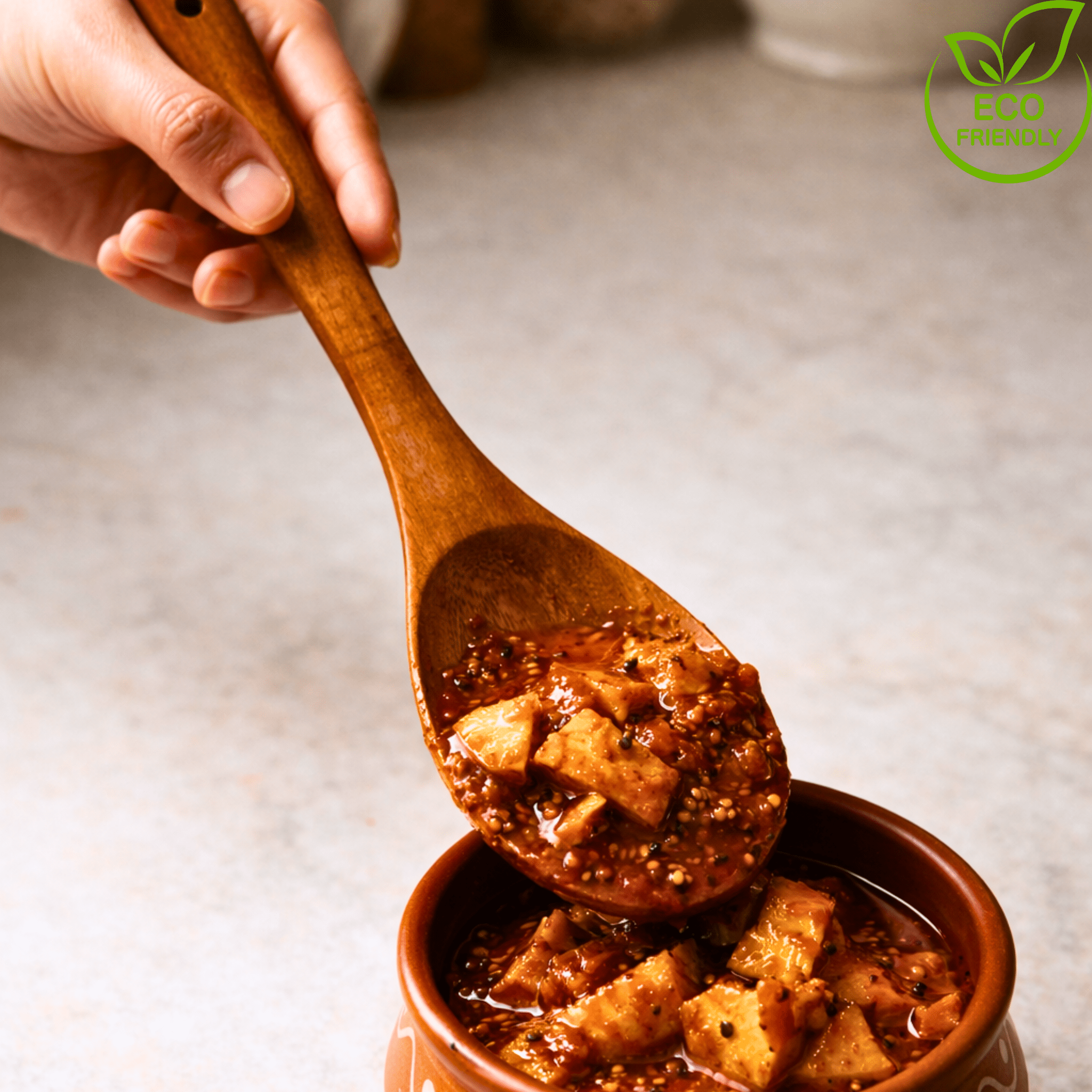 Neem Wooden Spatula Set - 3 Pcs (Baking Spatula/Mixing Spoon/Spoon Spatula) - Twin Palmyra