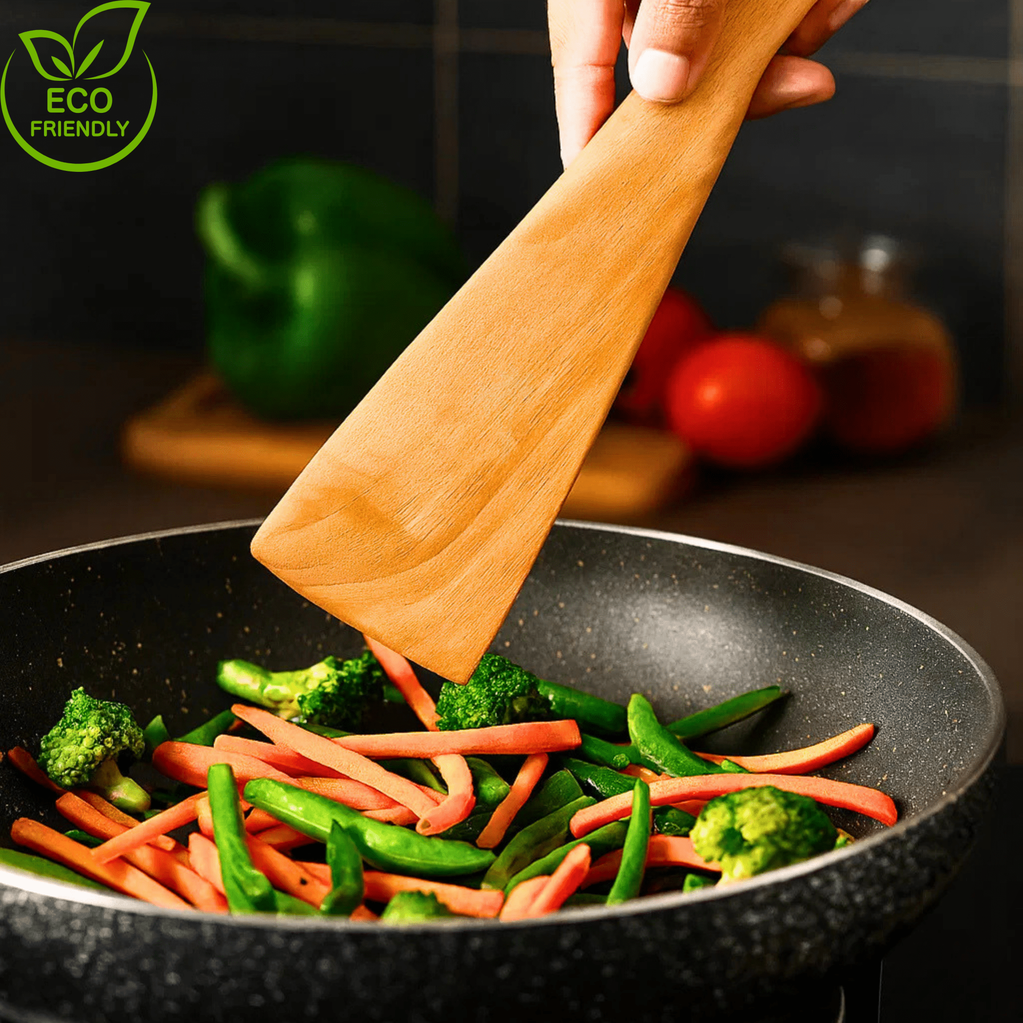Neem Wooden Spatula - Turner/Flip - Twin Palmyra