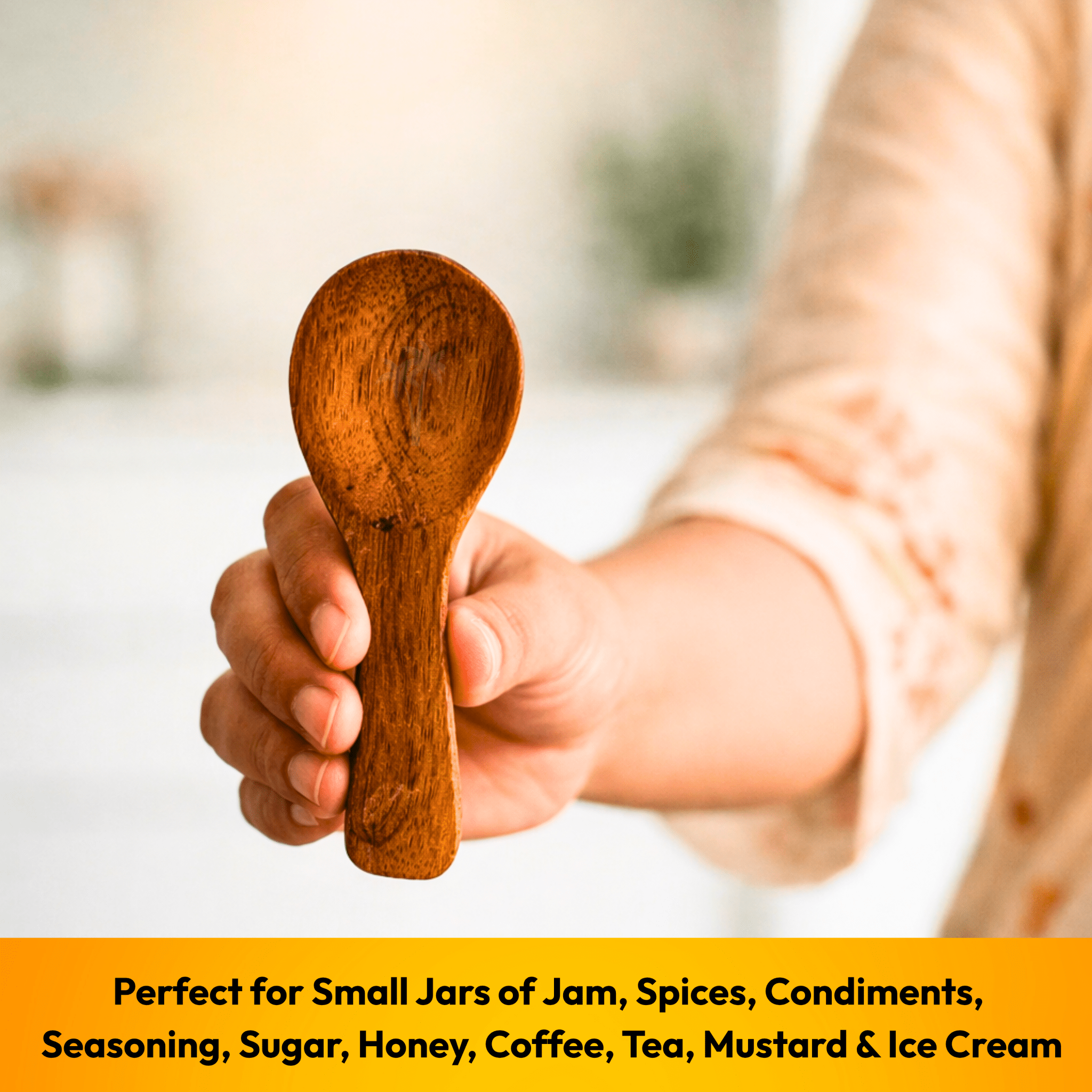 Neem Wooden Spoon - Short Handle - Twin Palmyra