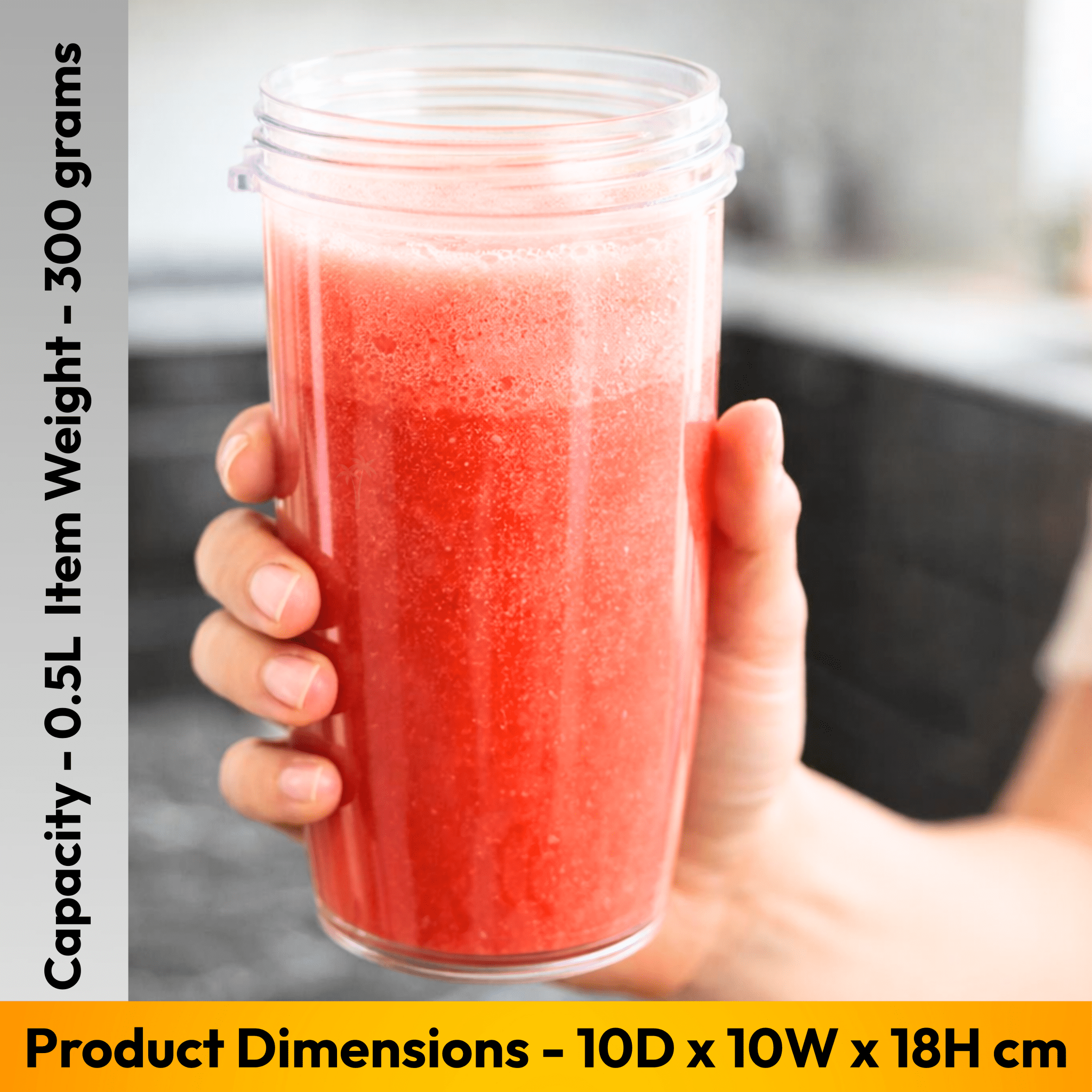 Nutri Bullet Blender Attachment Jar - For your Mixer Grinder - Twin Palmyra
