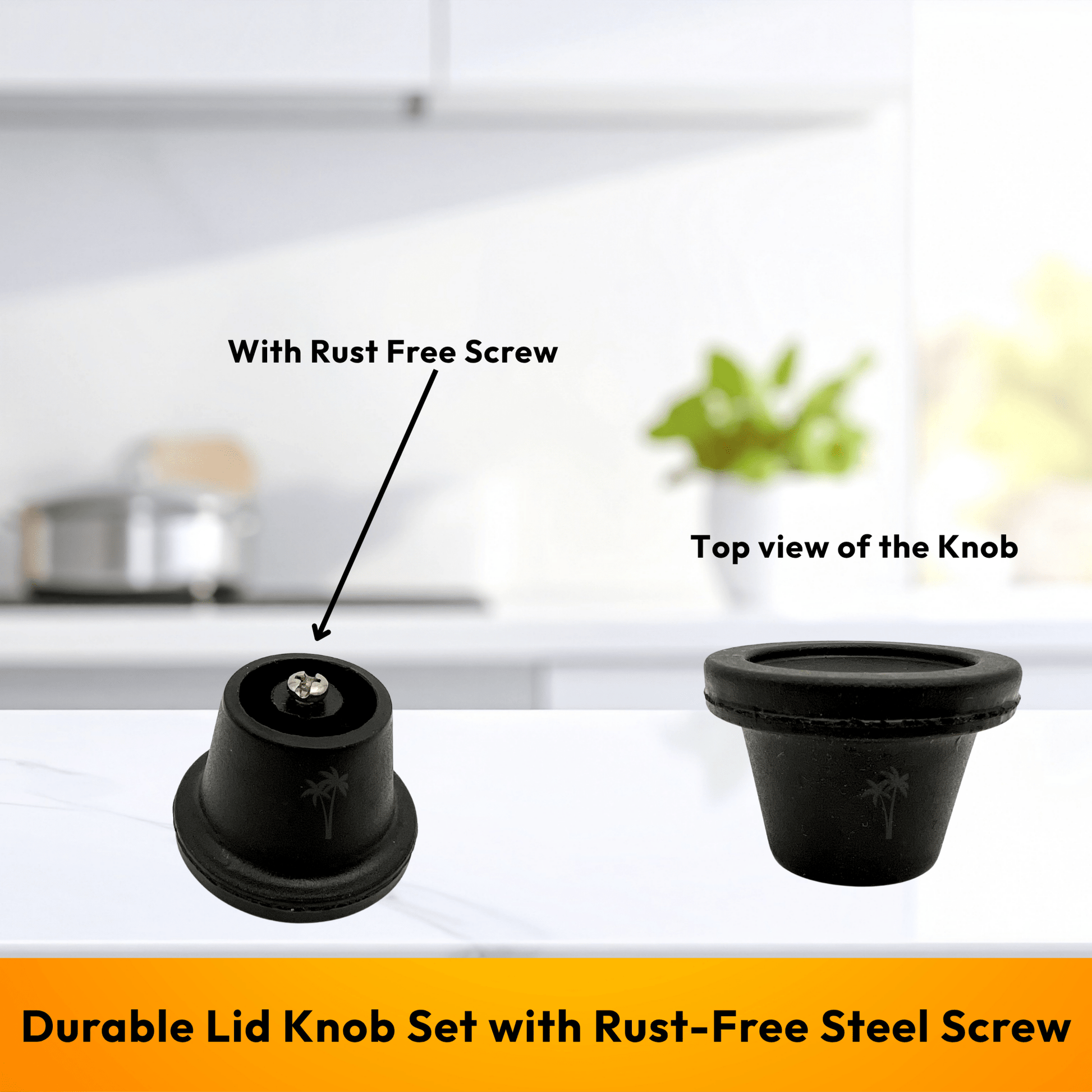 Pot Lid Knob for Stainless Steel Lid - Type 3 | Durable Replacement - Twin Palmyra
