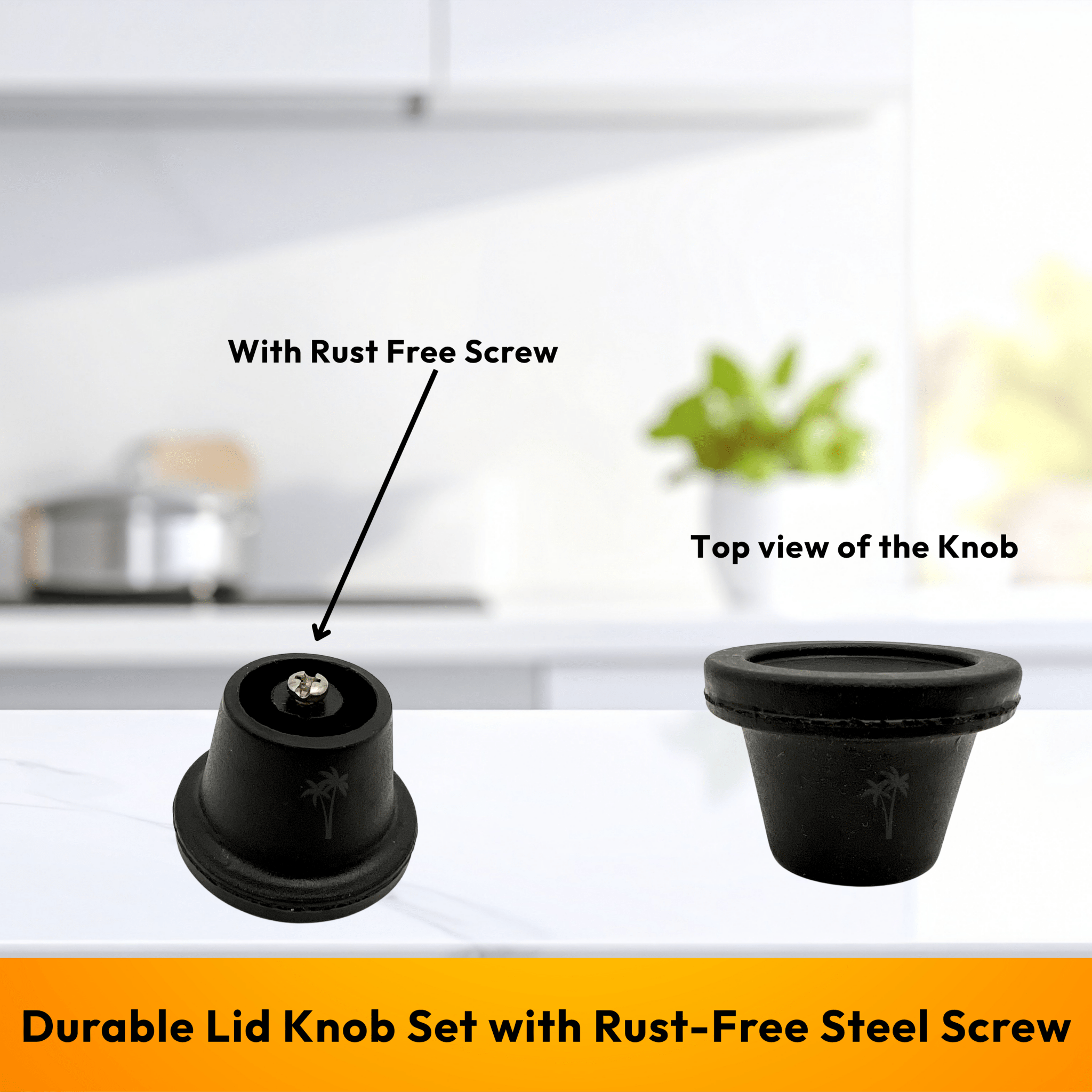 Pot Lid Knob for Stainless Steel Lid - Type 3 | Durable Replacement - Twin Palmyra