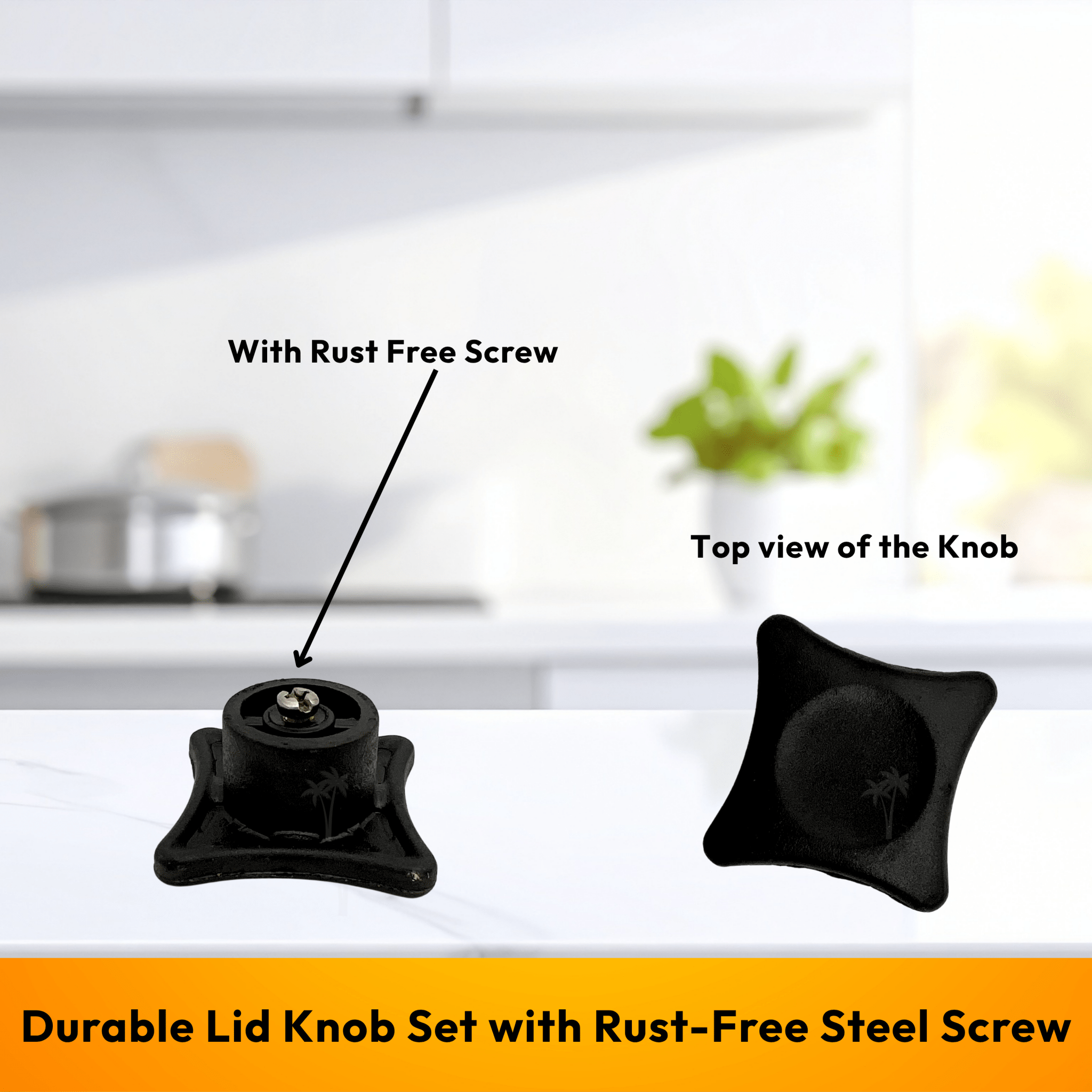 Pot Lid Knob for Stainless Steel Lid - Type 4 | Durable Replacement - Twin Palmyra