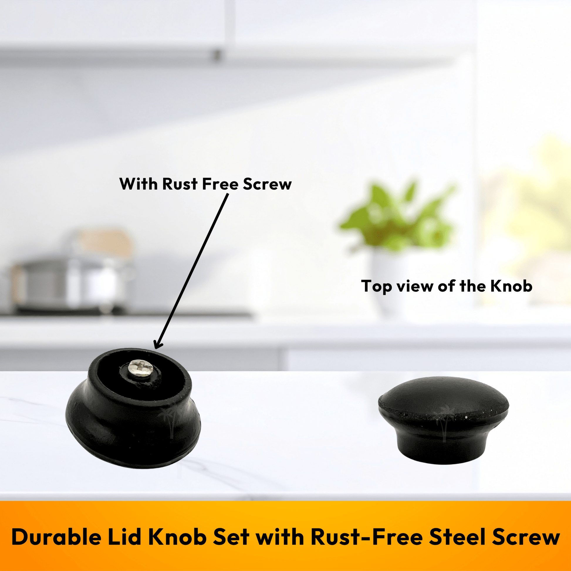 Pot Lid Knob for Stainless Steel Lid - Type 5 | Durable Replacement - Twin Palmyra