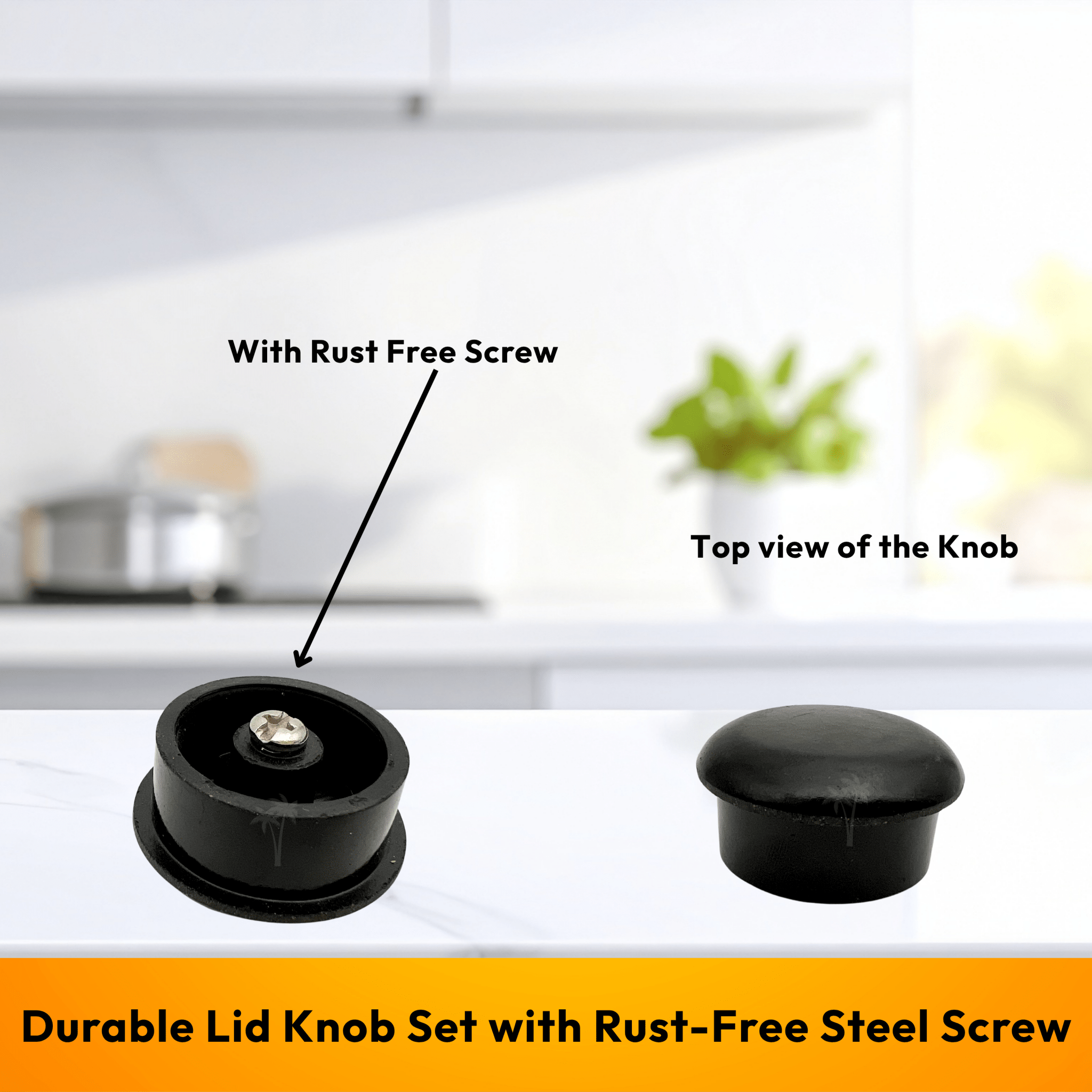 Pot Lid Knob for Stainless Steel Lid - Type 6 | Durable Replacement - Twin Palmyra
